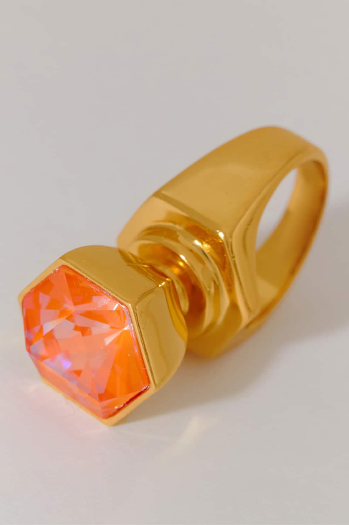 Voyce Jewellery Hexa Crystal Embellished Ring