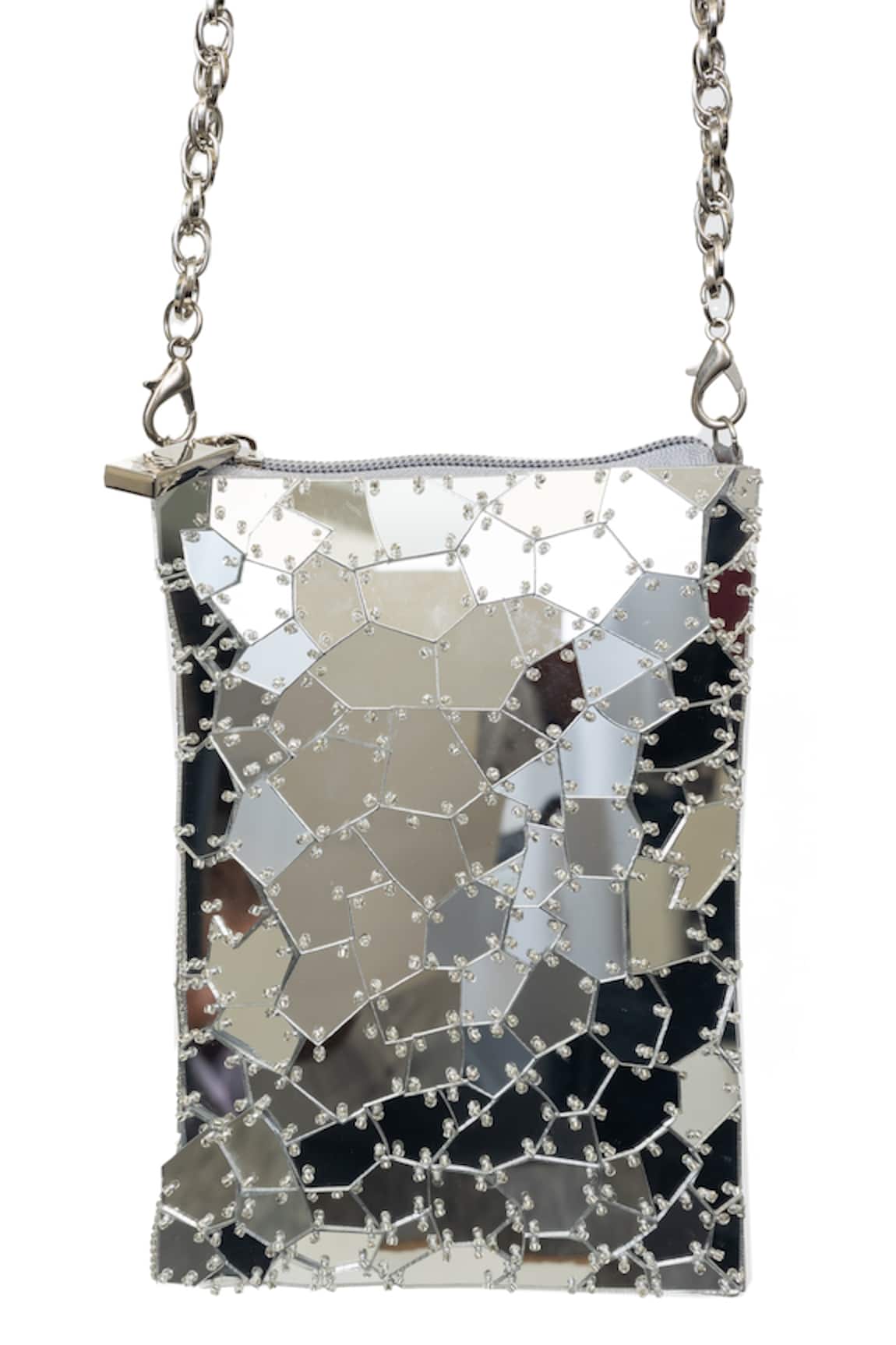 SG Collection by Sonia Gulrajani Stellar Abstract Acrylic Embellished Phone Sling Bag