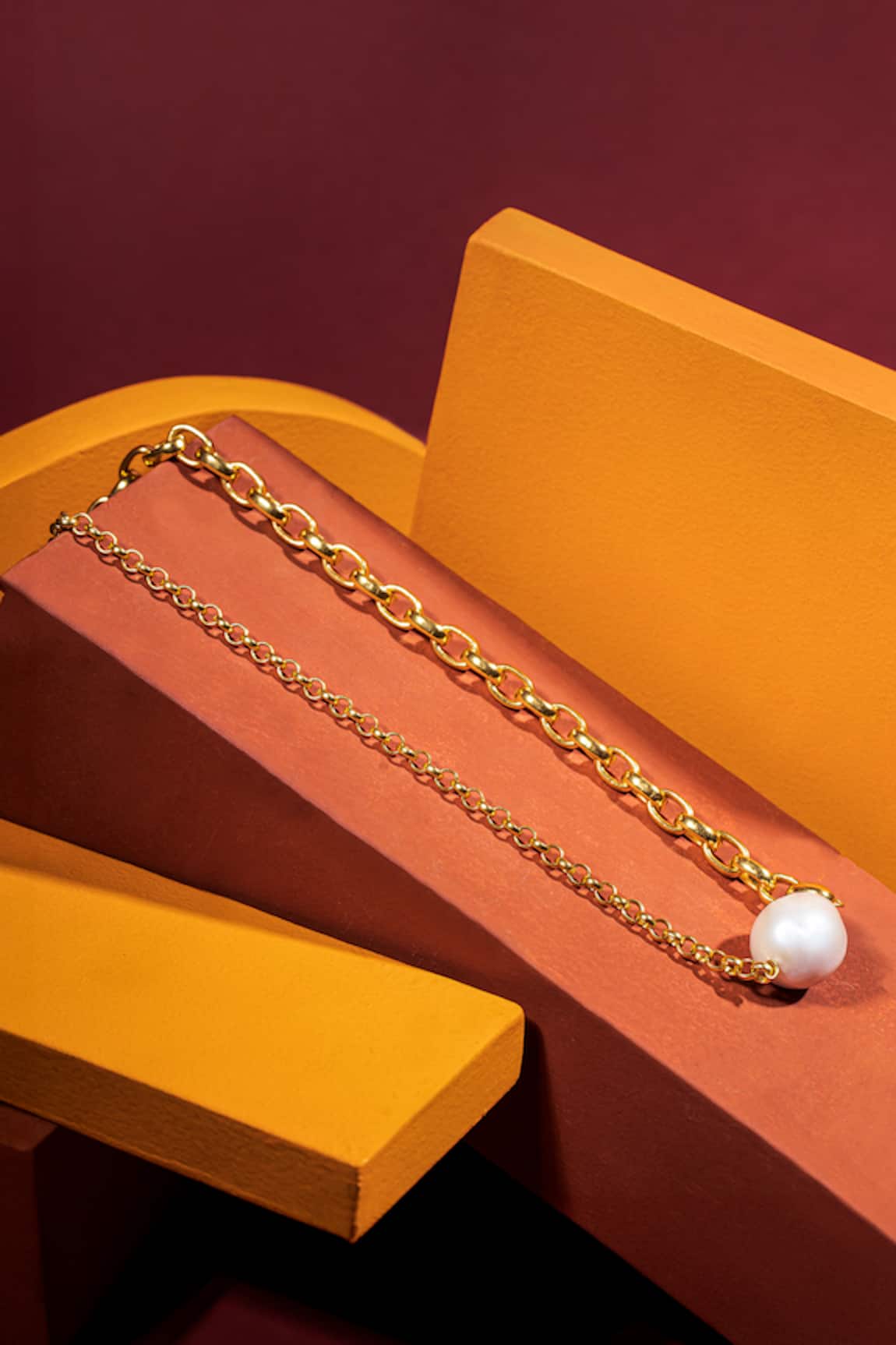 Anaash Baroque Pearl Chain Necklace