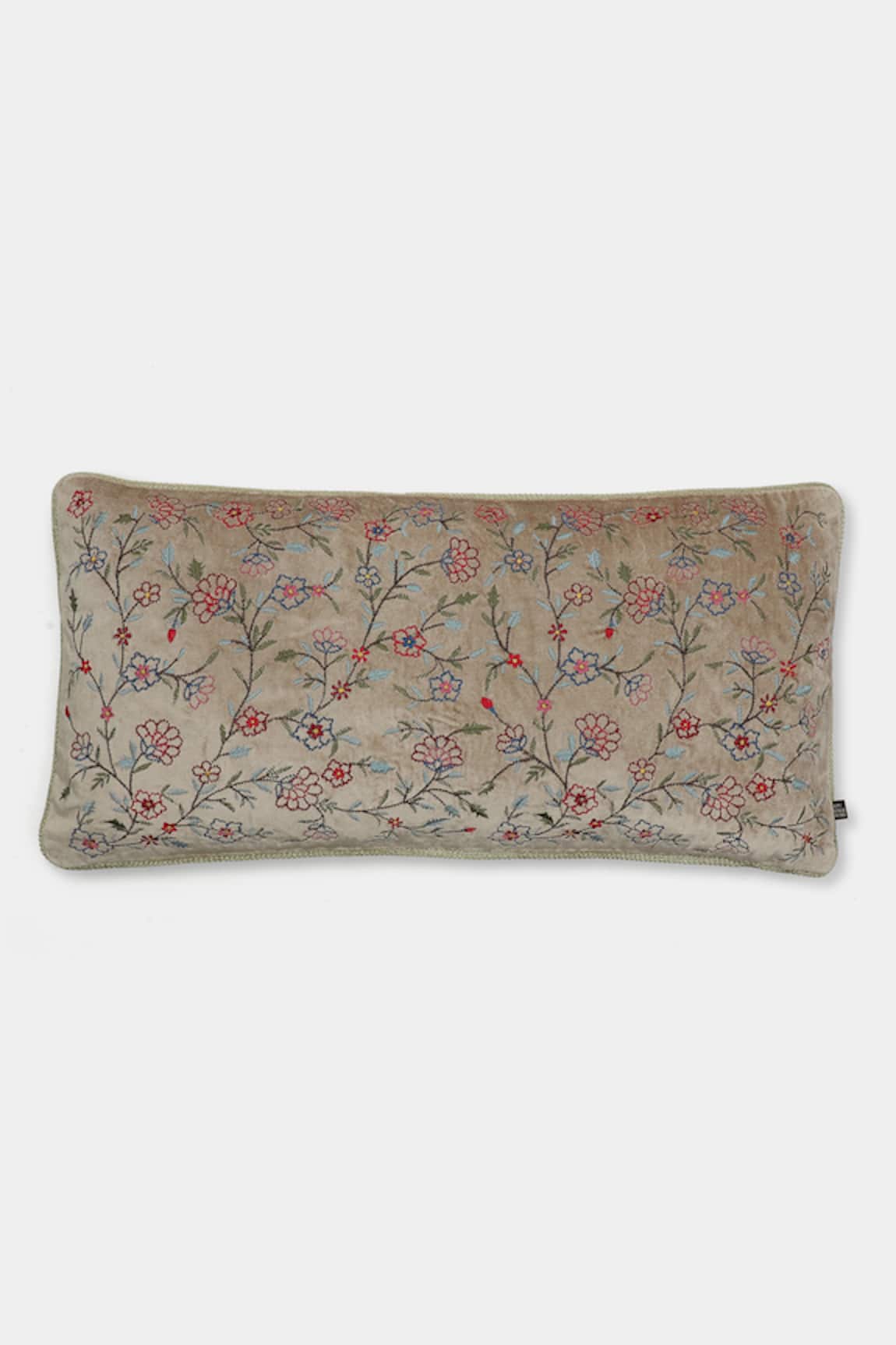 Ritu Kumar Floral Embroidered Pillow