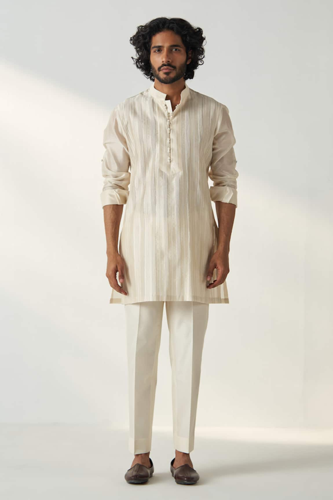 Studio Bagechaa Aman Pintuck Detailed Kurta With Pant