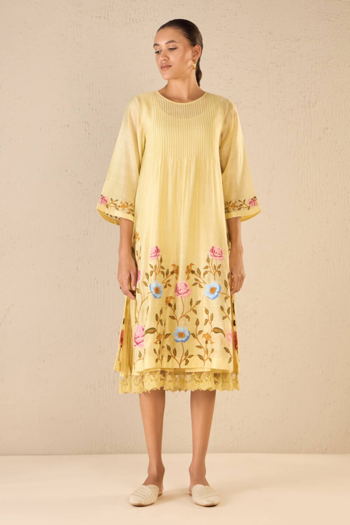 Shivani Bhargava Gardenia Charm Embroidered Kurta