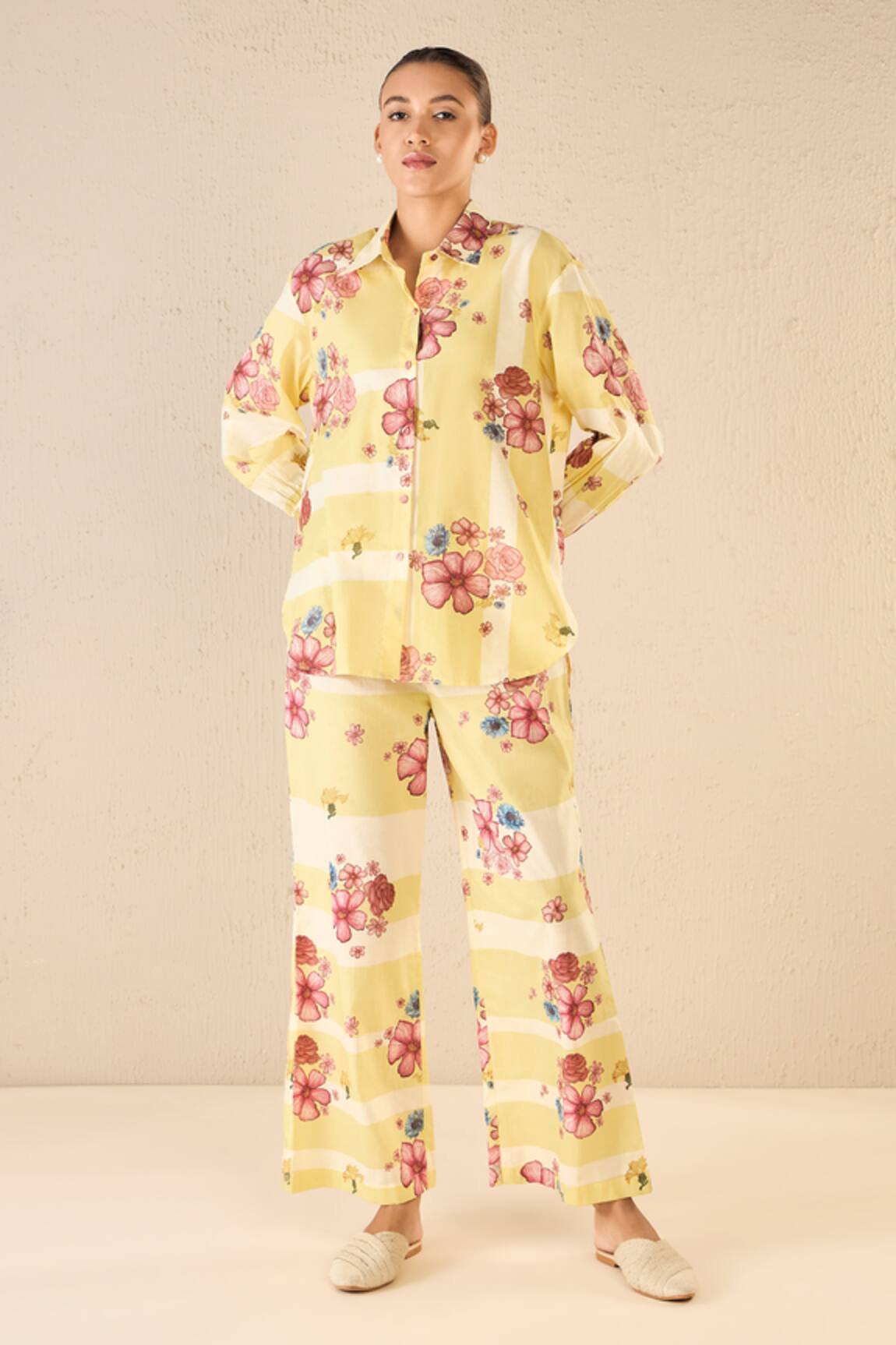 Shivani Bhargava Floral Print Shirt & Pant Set 