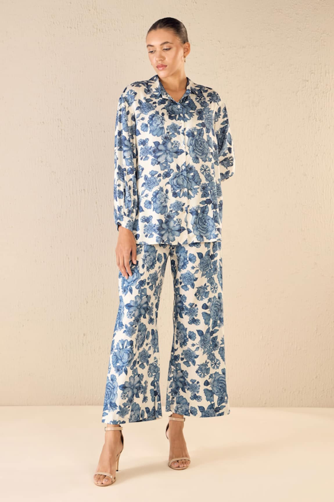 Shivani Bhargava Iris Blossom Print Shirt With Pant