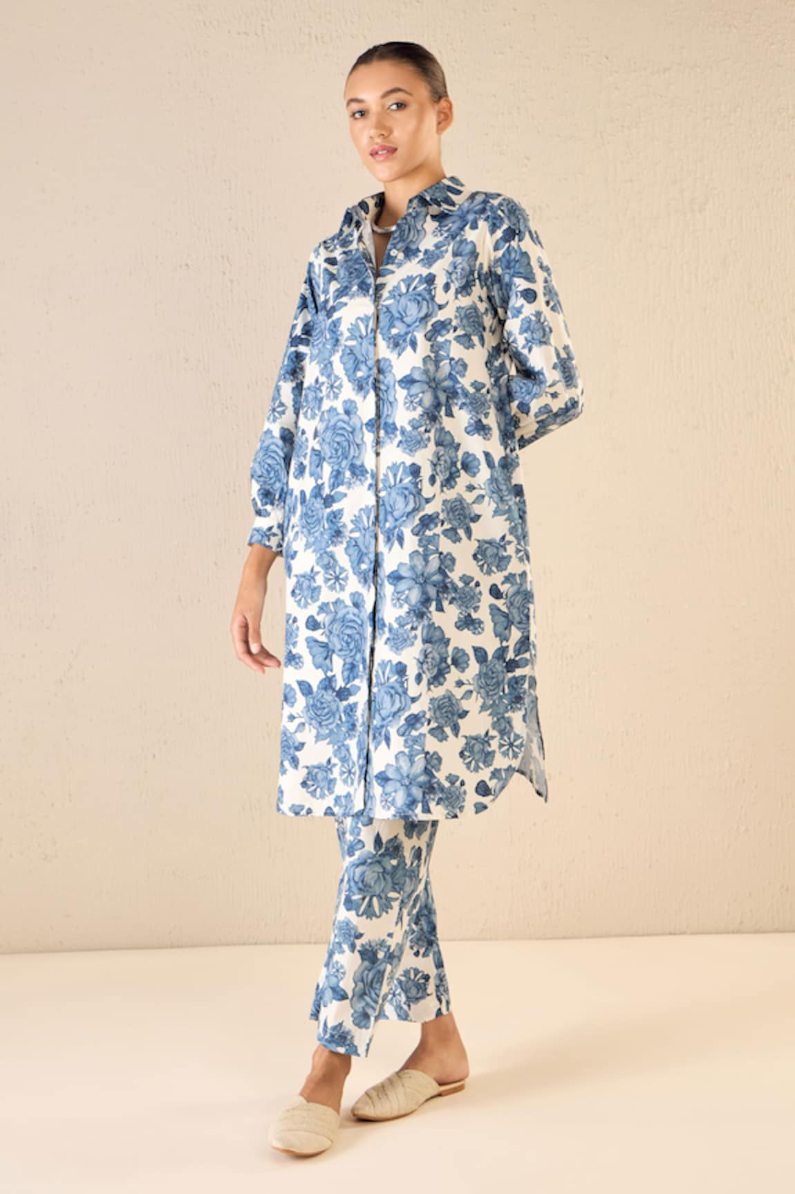 Shivani Bhargava Iris Blossom Print Kurta