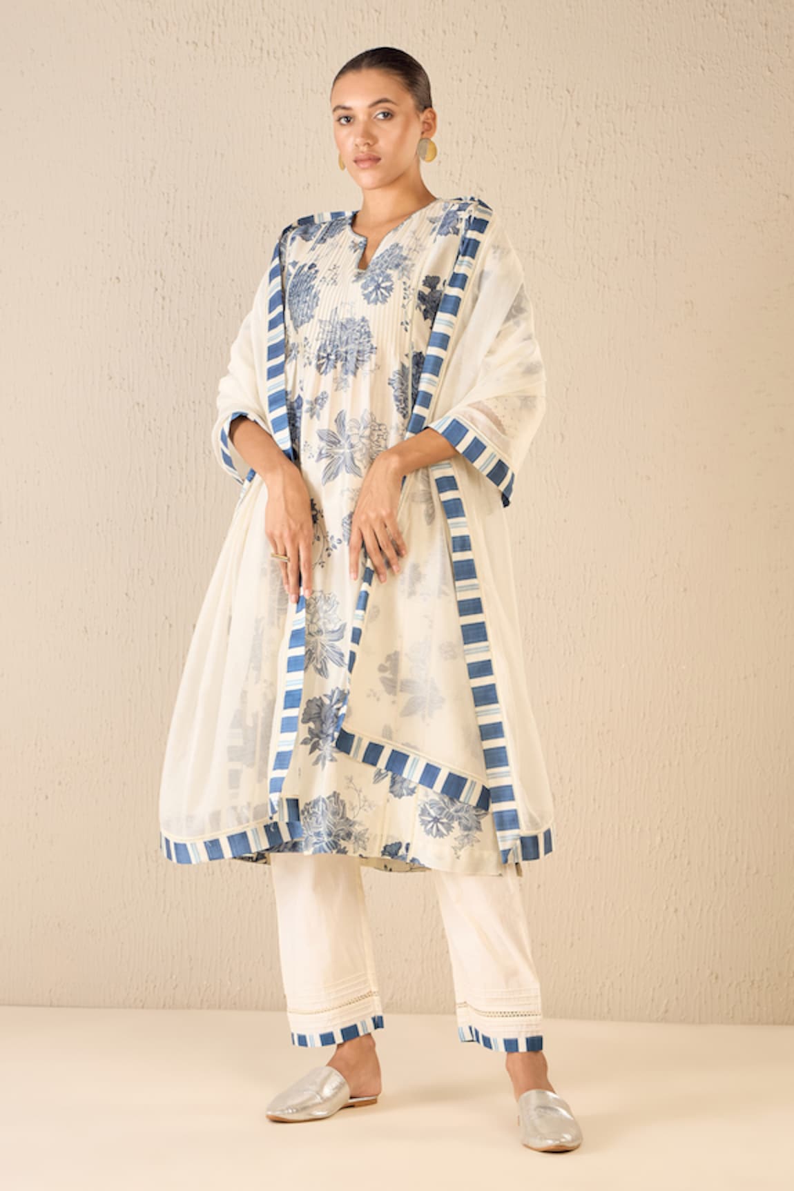 Shivani Bhargava Blossom Print Kurta Pant Set