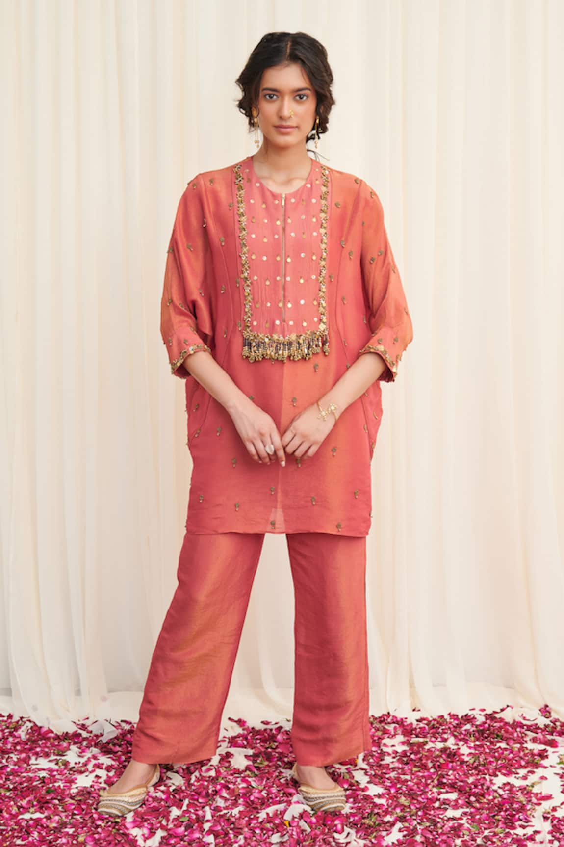 RIRASA Mayurakhya Embroidered Tunic & Pant Set