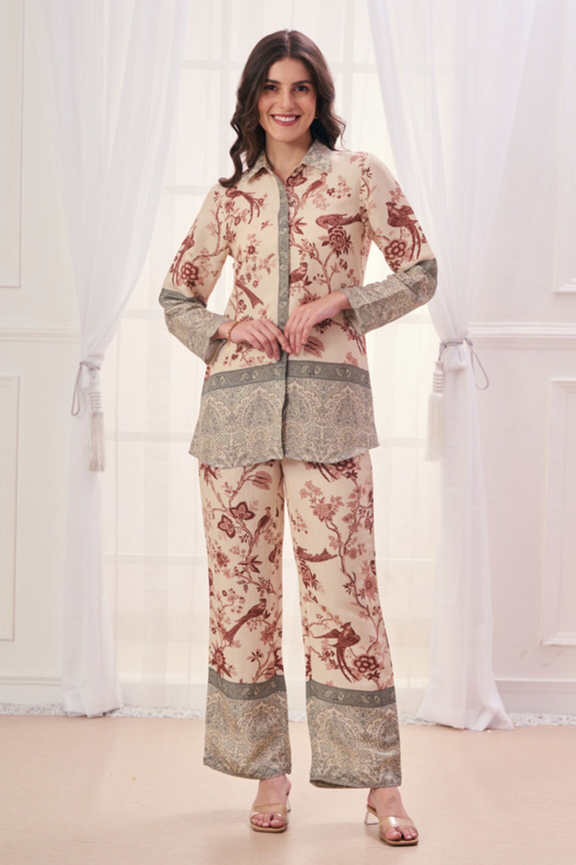 Taroob Safari Pattern Shirt & Pant Set