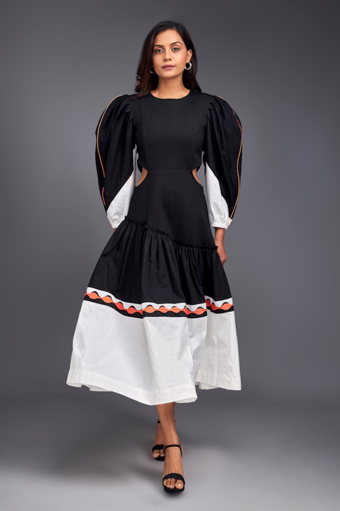 Deepika Arora Color Block Side Cutout Dress