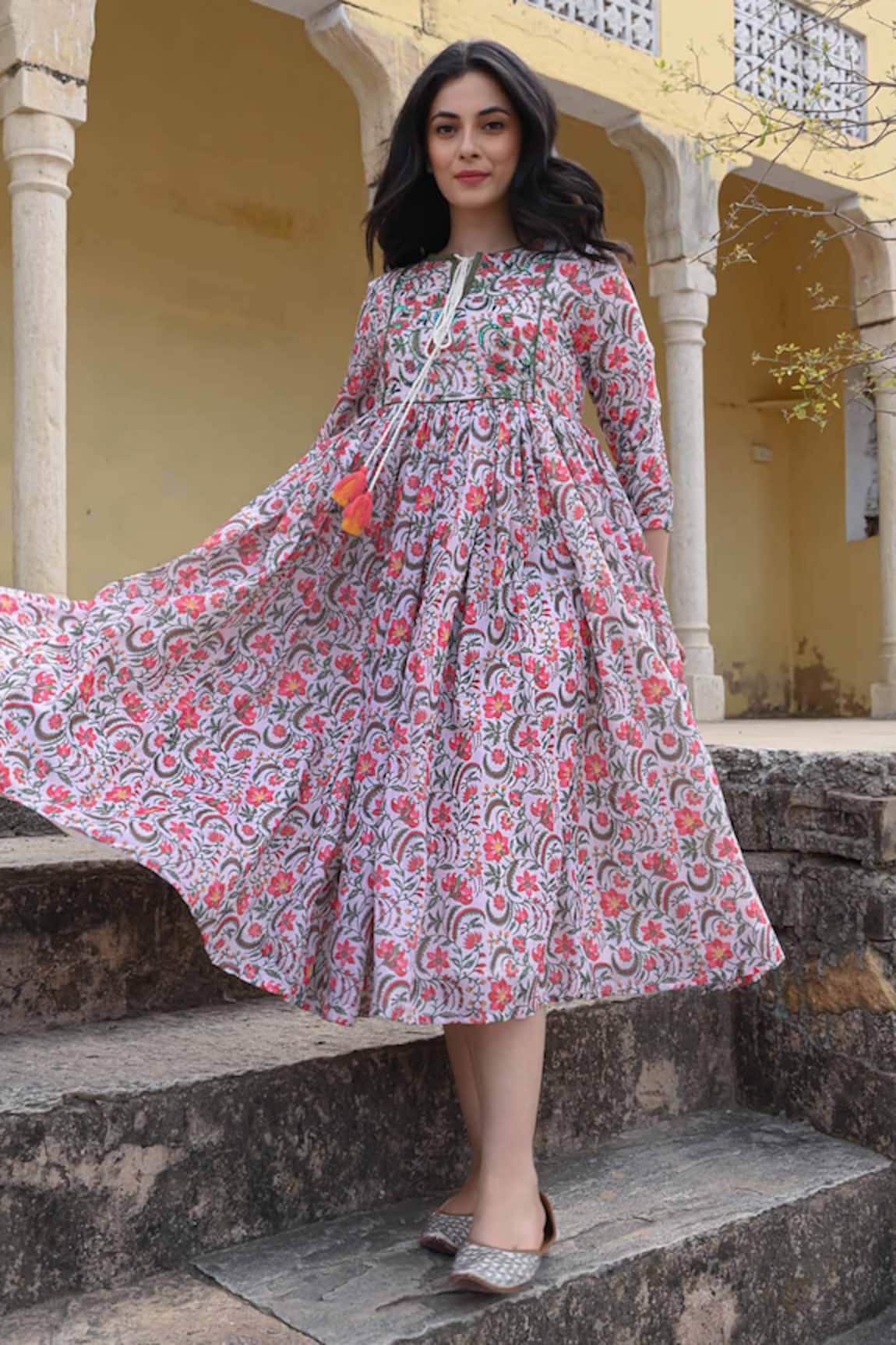 NUHH Khiltay Hai Gul Yahan Printed Dress