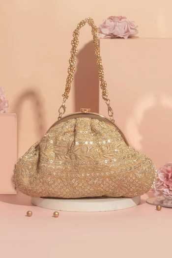 Amyra Mirai Embroidered Clutch With Detachable Sling 