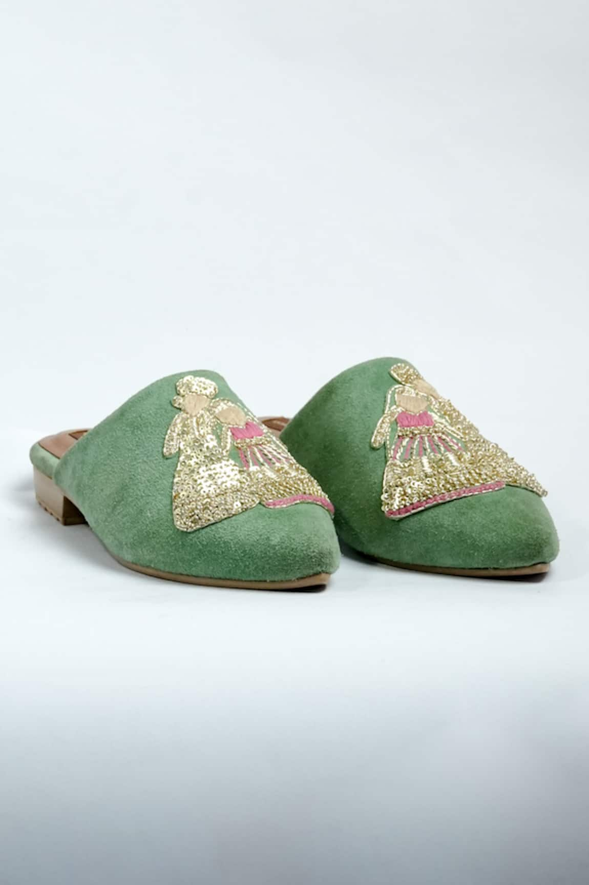 ANIKET GUPTA Rajarani Embroidered Mules