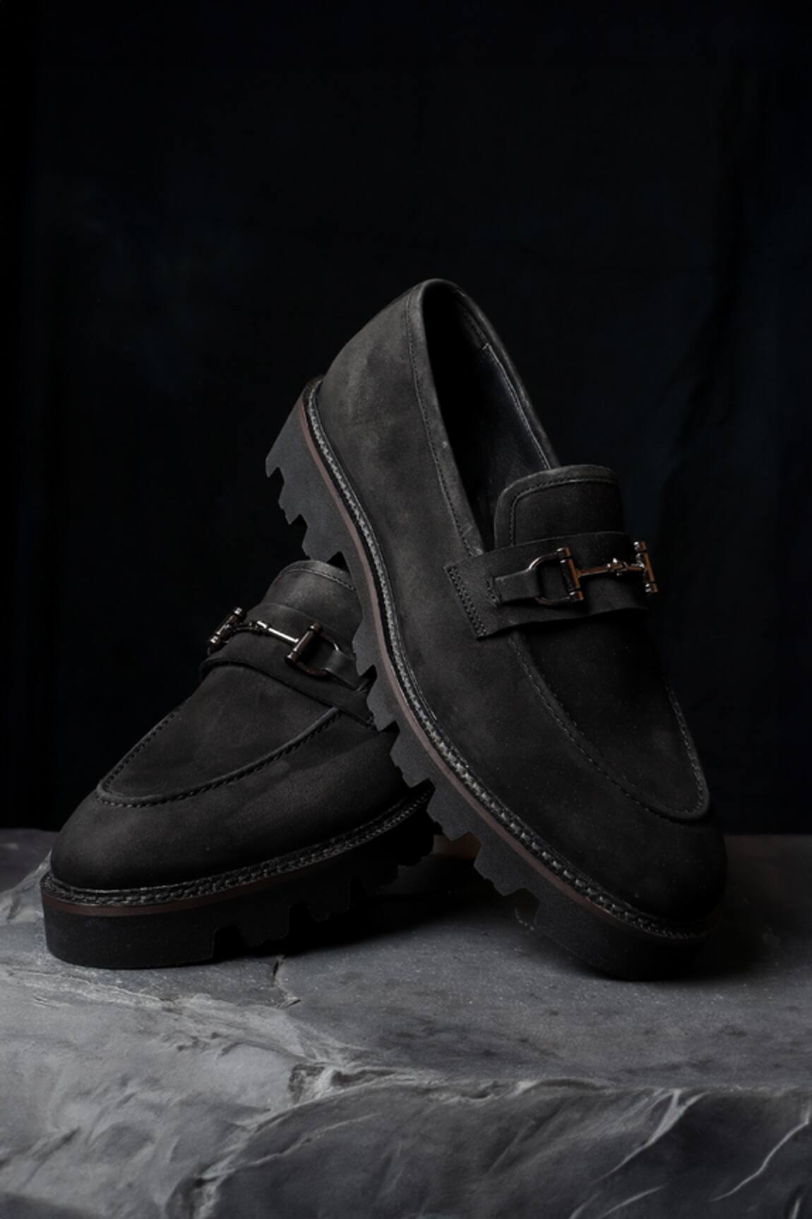 Fellmonger Nubuck Buckle Loafers 
