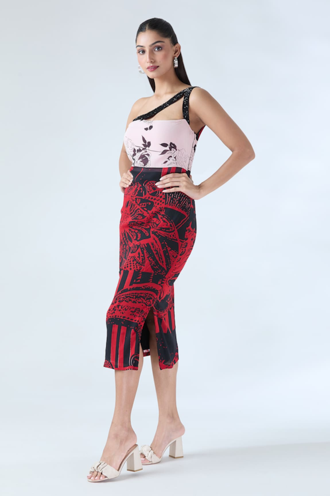 ARPAN VOHRA Retro Abstract Print Dress