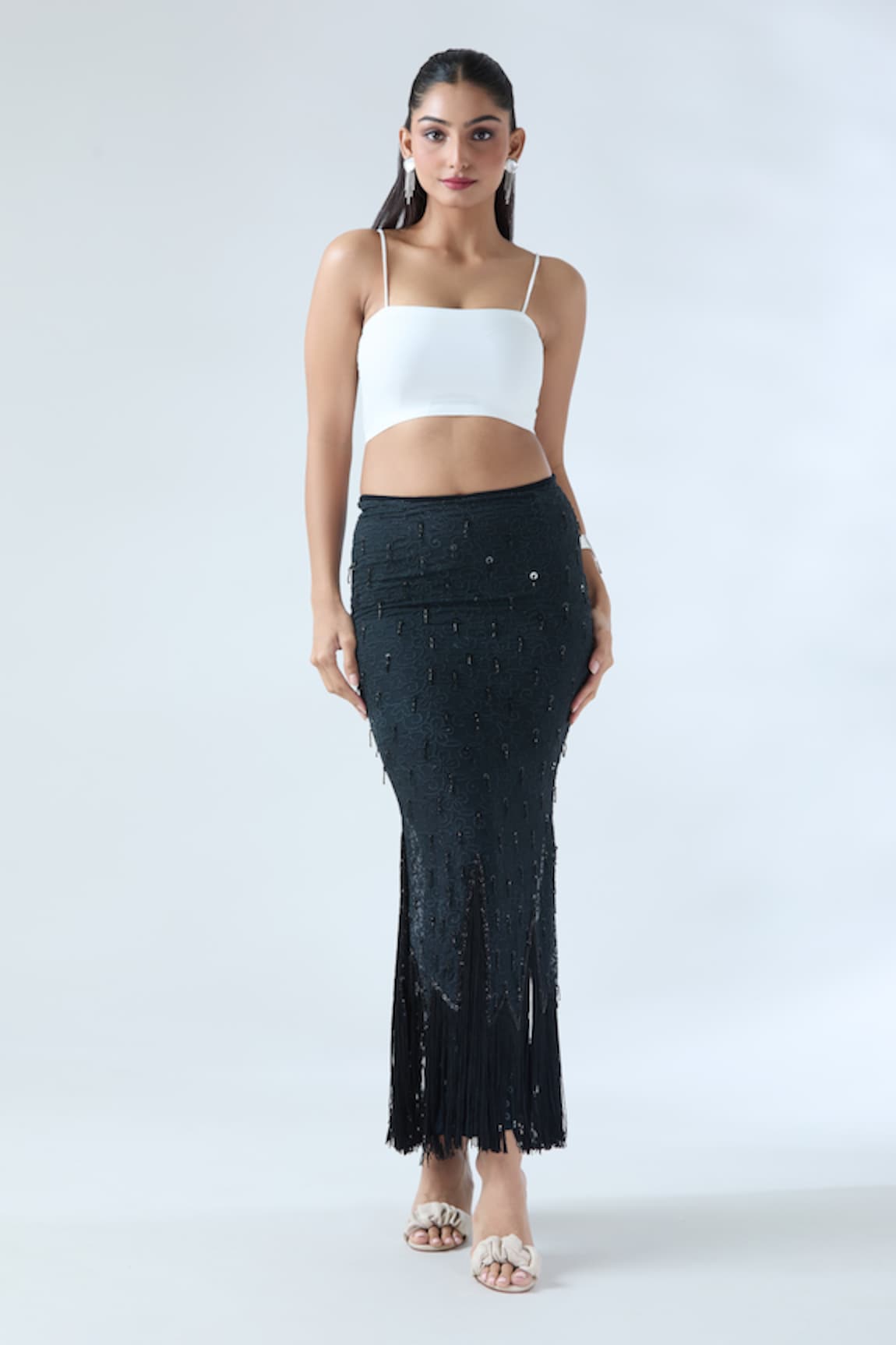 ARPAN VOHRA Embroidered Pencil Skirt