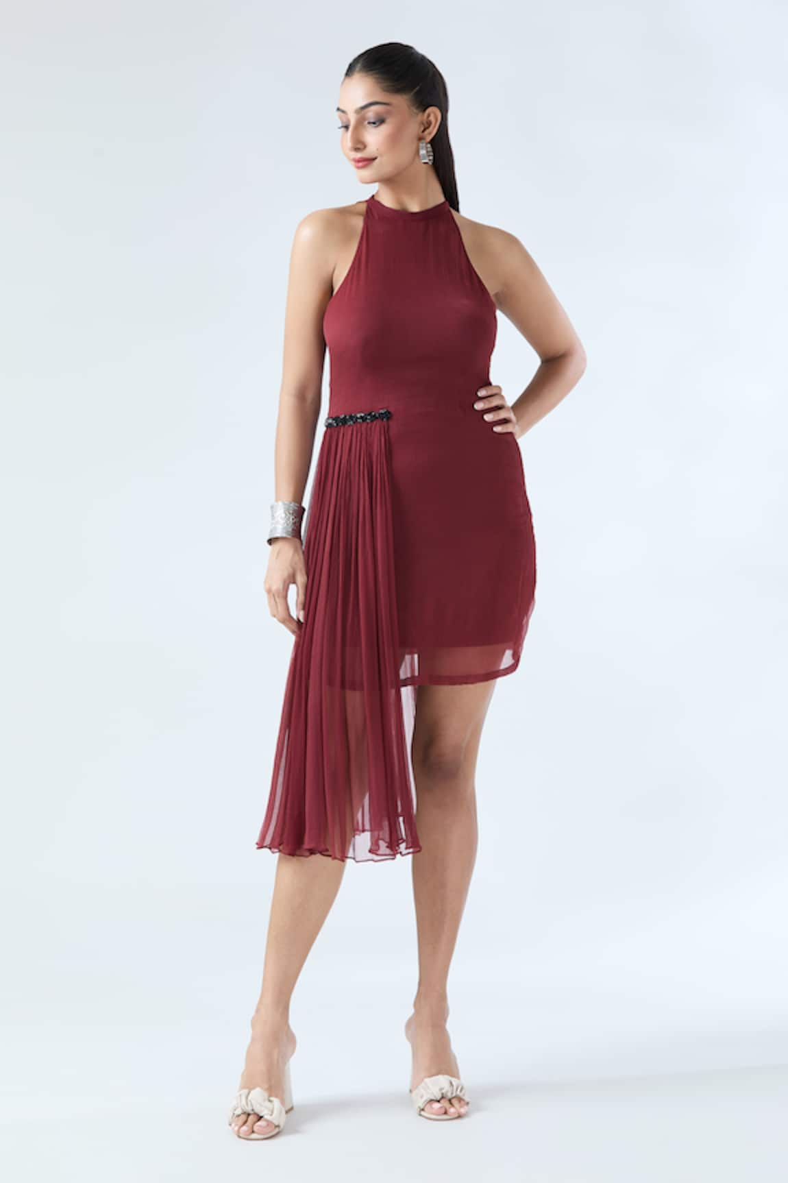 ARPAN VOHRA Embroidered Draped Dress