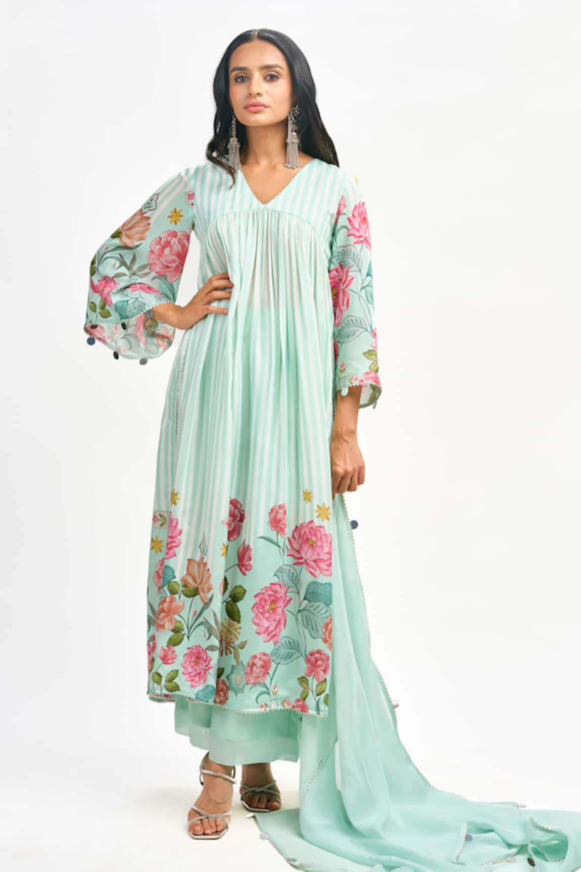 Tanu Malhotra Cotton Silk Printed Kurta Set