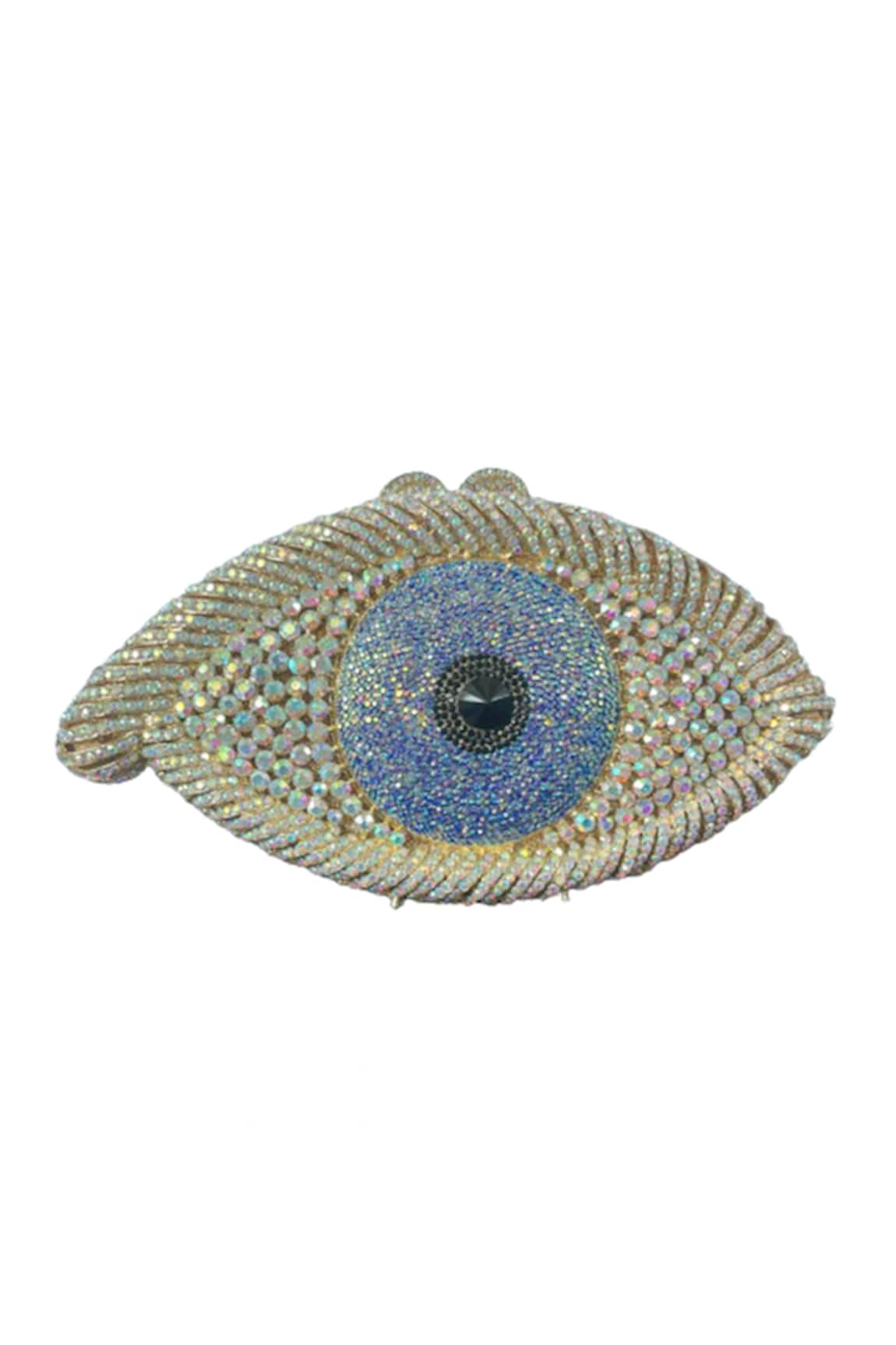 Oceana Clutches Evil Eye Shaped Clutch