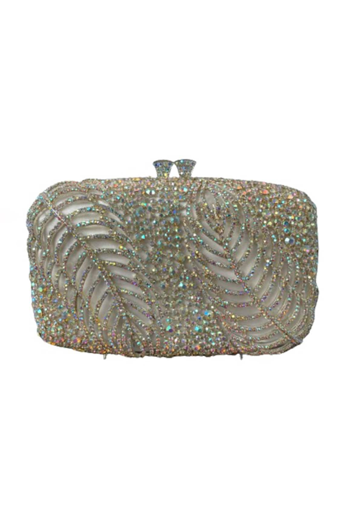 Oceana Clutches Sparkly Rhinestone Embellished Clutch