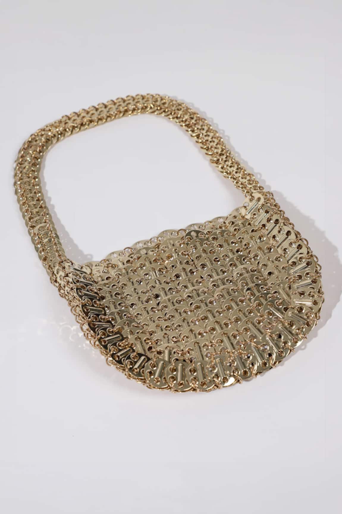 Oceana Clutches 1969 Moon Chainmail Embellished Bag