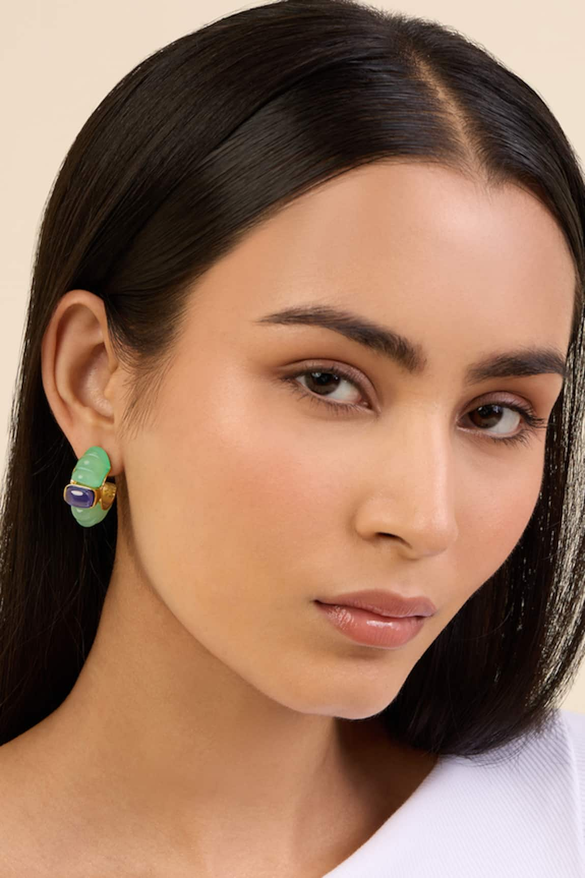 Isharya Corundum Embellished Hoops