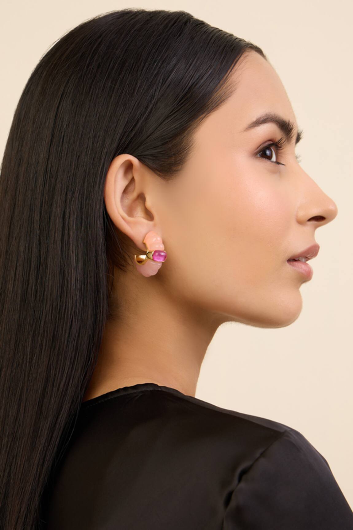 Isharya Tourmaline Embellished Hoops