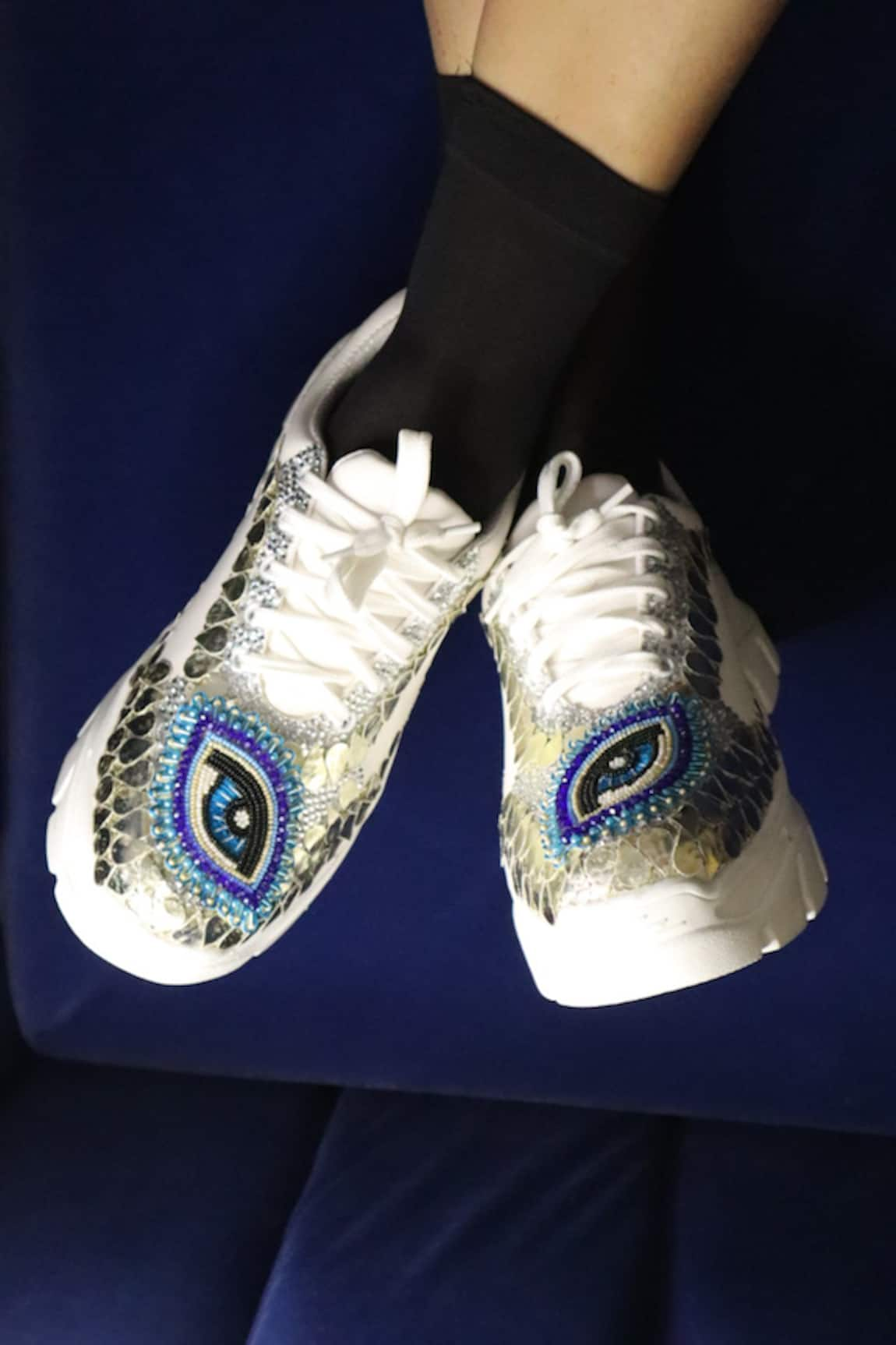 Chal Jooti Boho Mystic Eye Embellished Sneakers