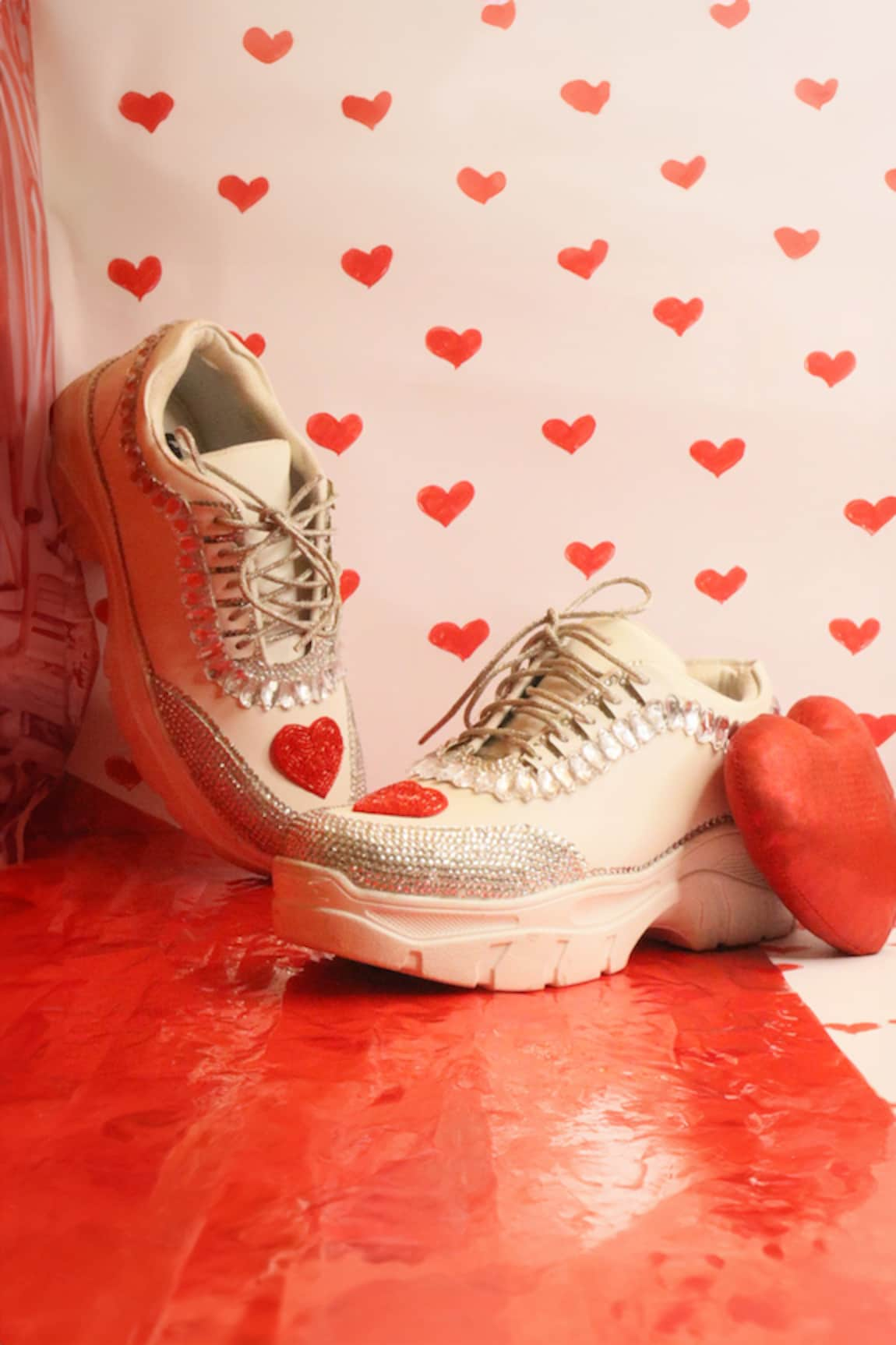 Chal Jooti Loveglow Lollipops Hand Embroidered Sneakers