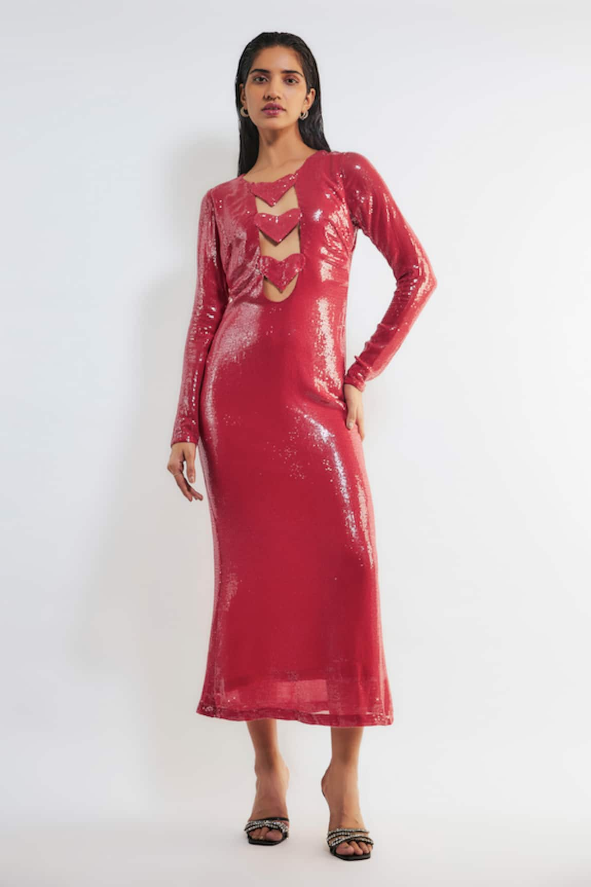 Deme by Gabriella Marria Sequin Embroidered Dress