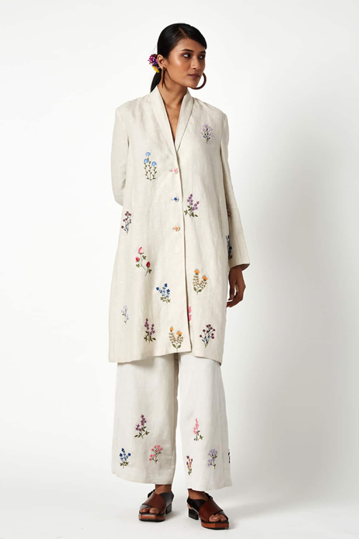 Payal Pratap Elysian Linen Embroidered Pant