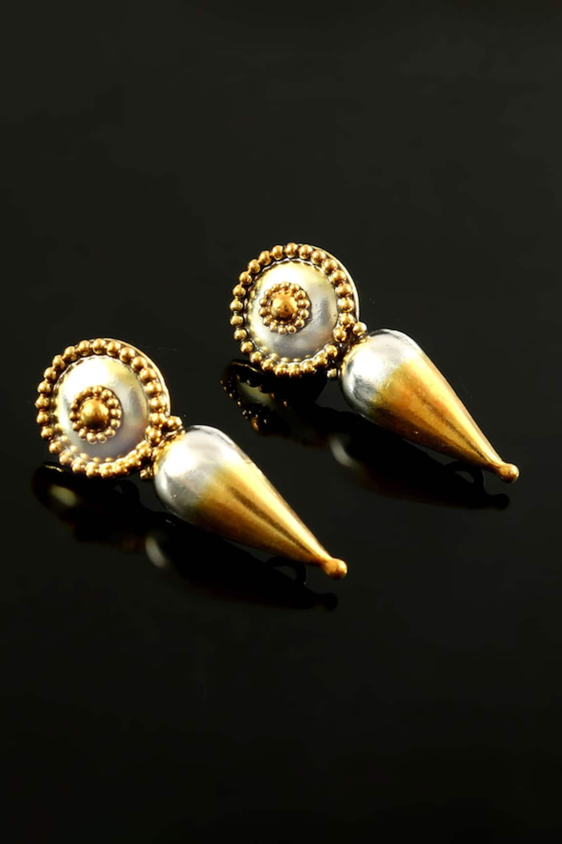 Noor Dual Toned Bloom Tribe Studs