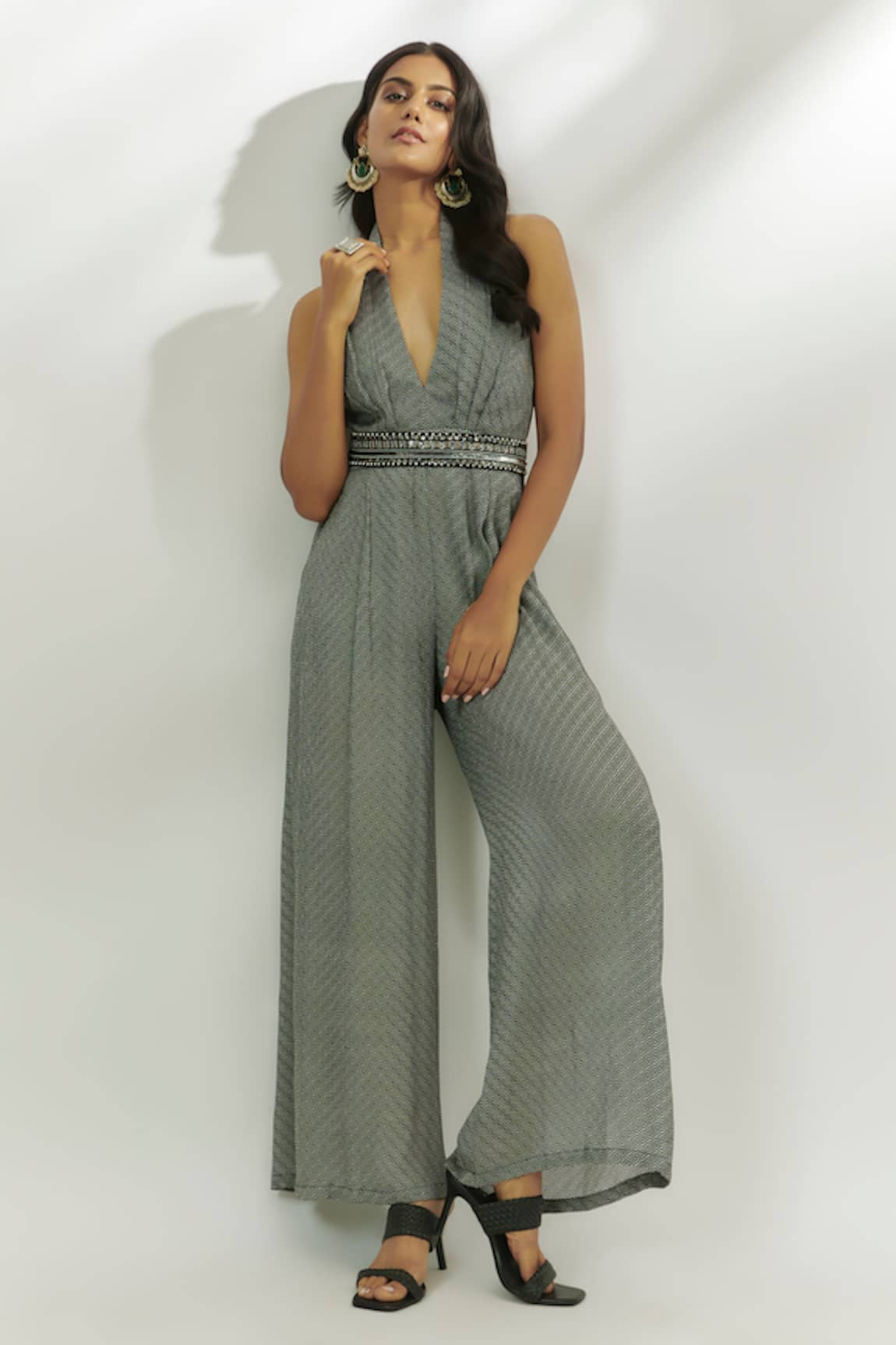 Nadima Saqib Geometric Print Jumpsuit