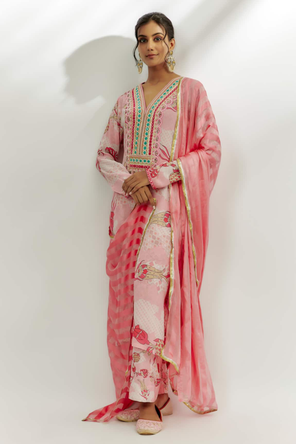 Nadima Saqib Printed Kurta Pant Set