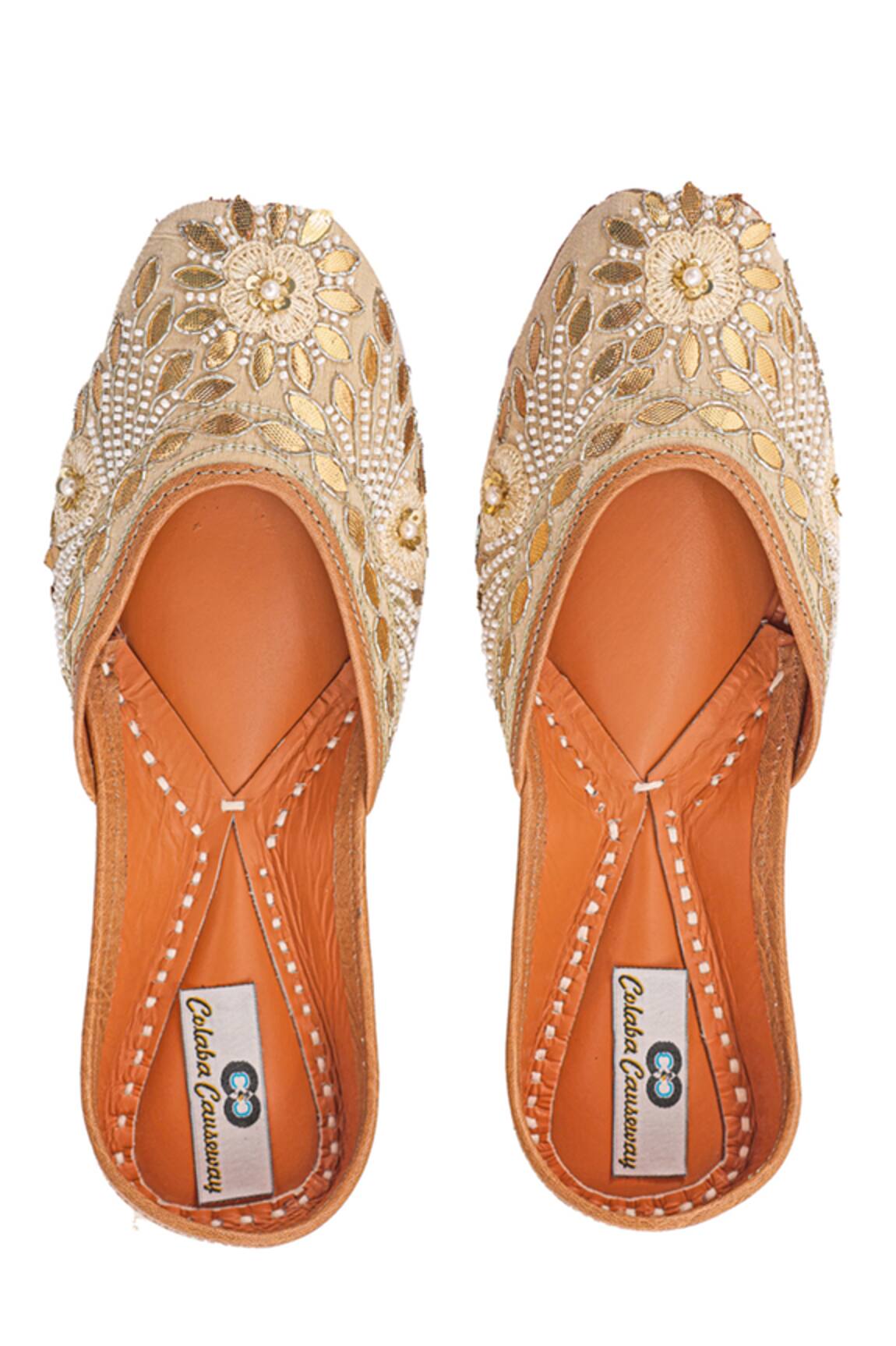 Colaba Causeway Floral Shower Embroidered Juttis