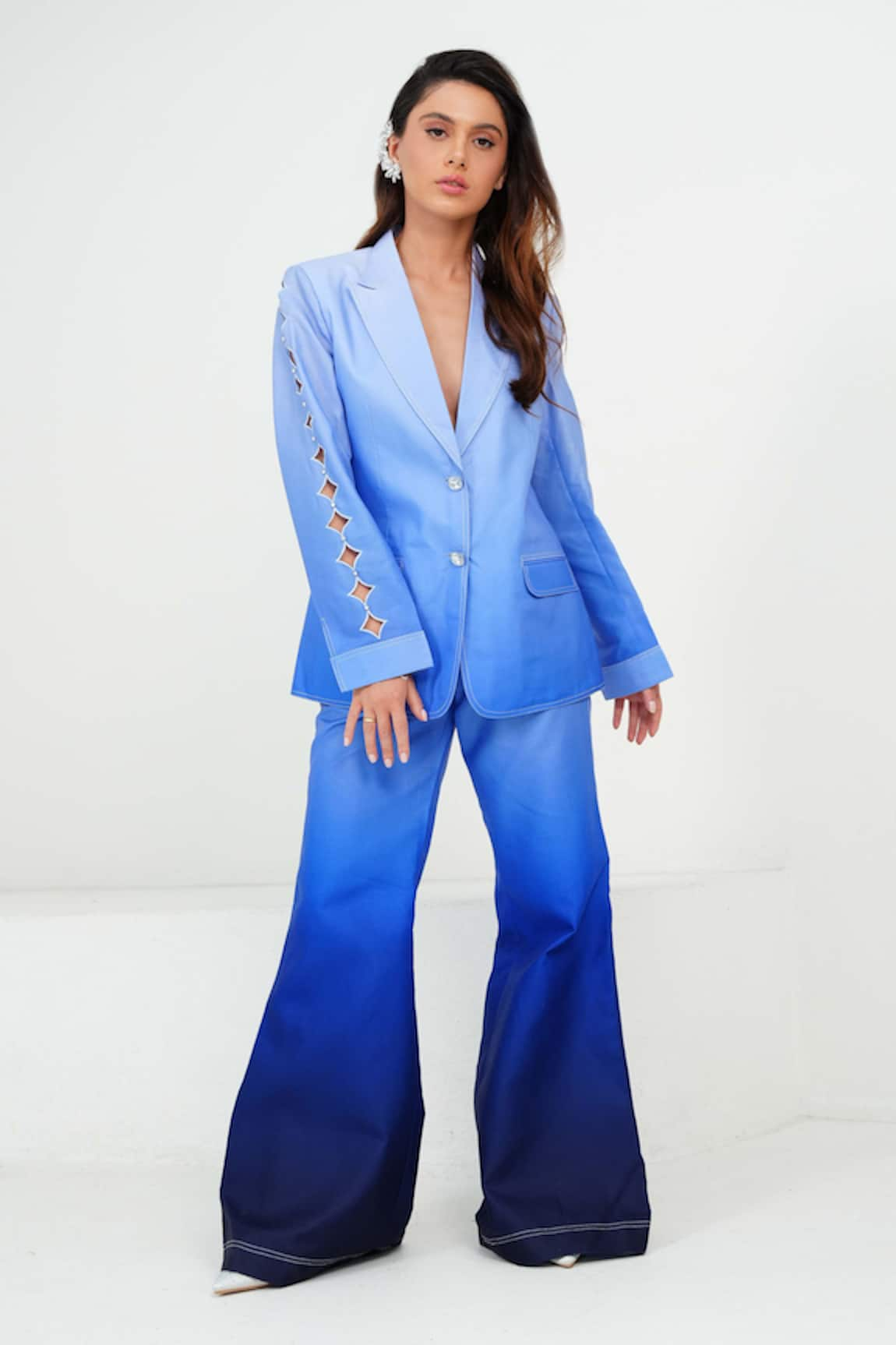 Vidhi Wadhwani Koa Ombre Blazer & Pant Set