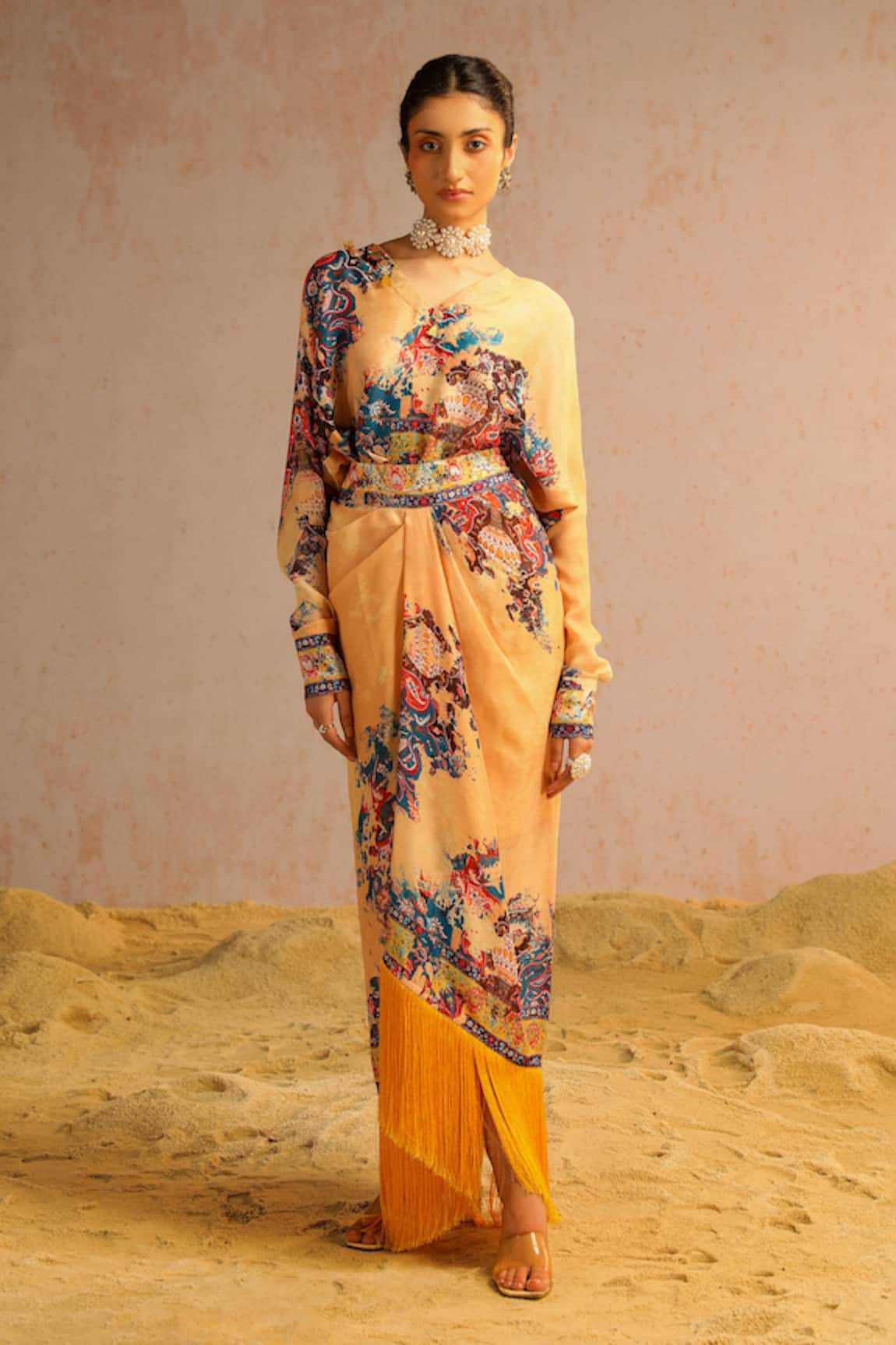 Aditi Gupta Abstract Motifs Print Top & Skirt set