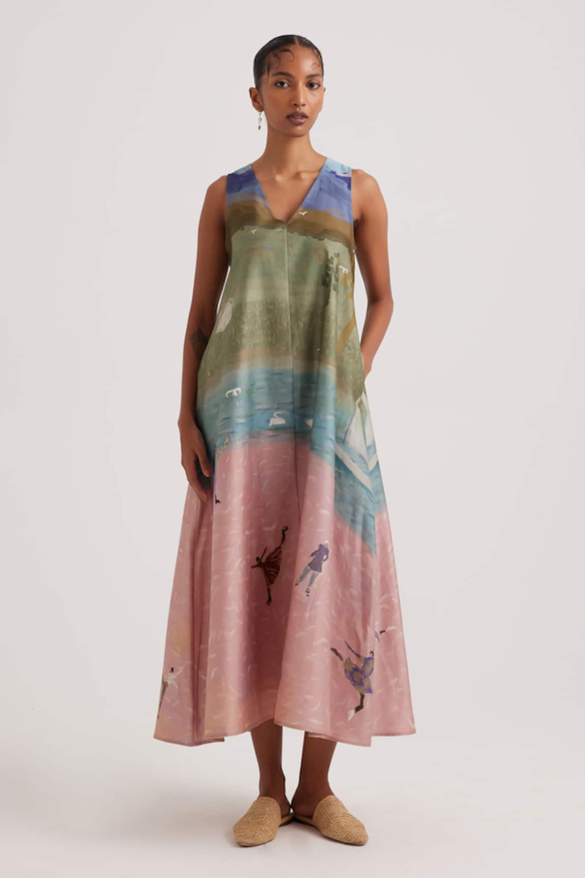 Cord Ravine Nature Print Dress
