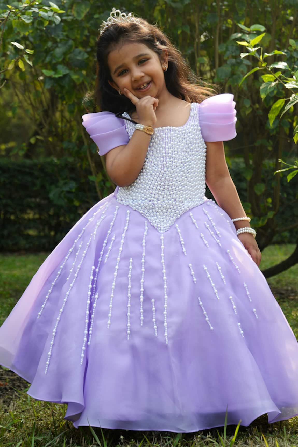 Toplove Cinderella Pearls Hand Embroidered Gown