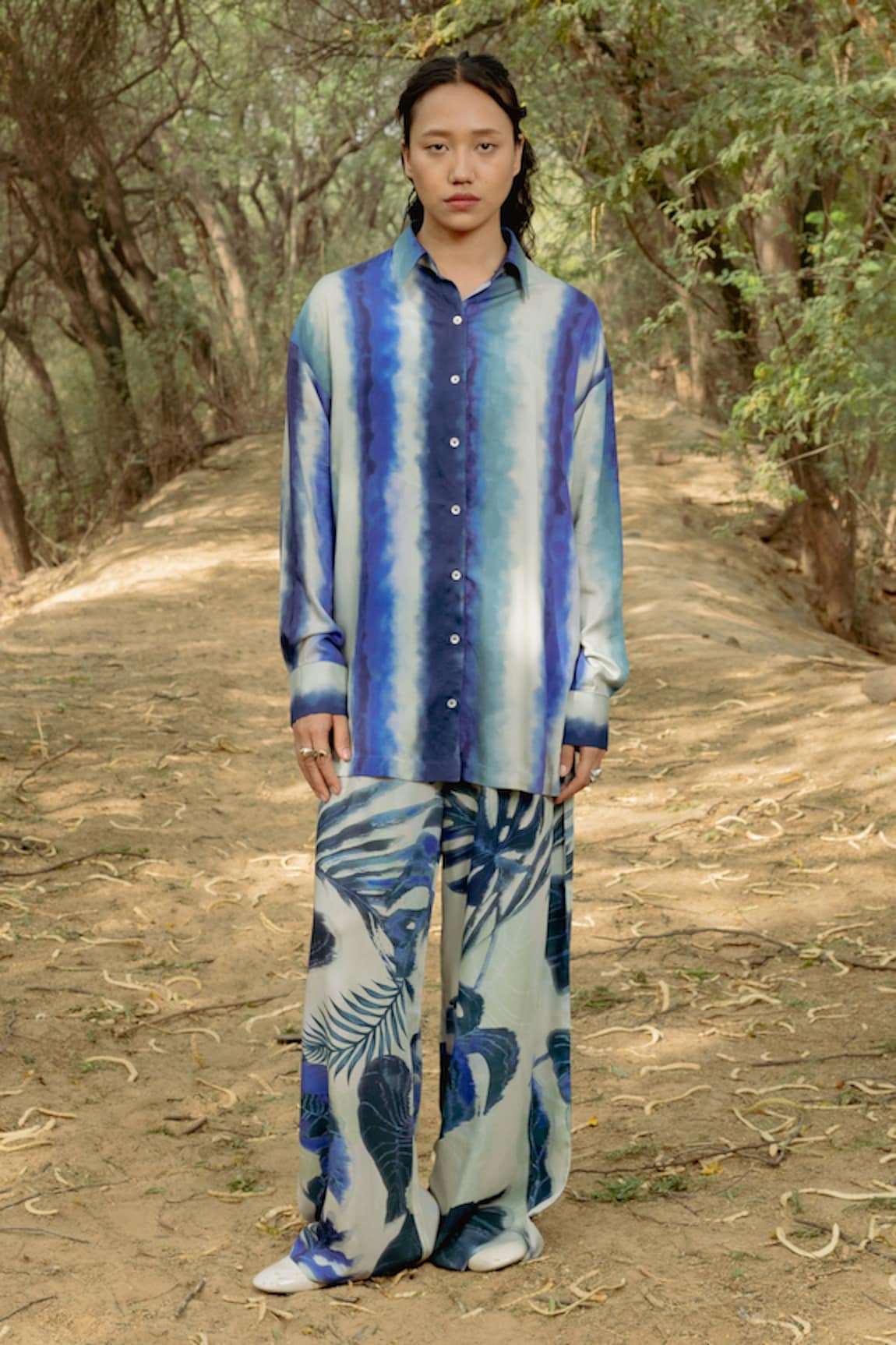 Raasa Leaf Print Shirt & Pant Set