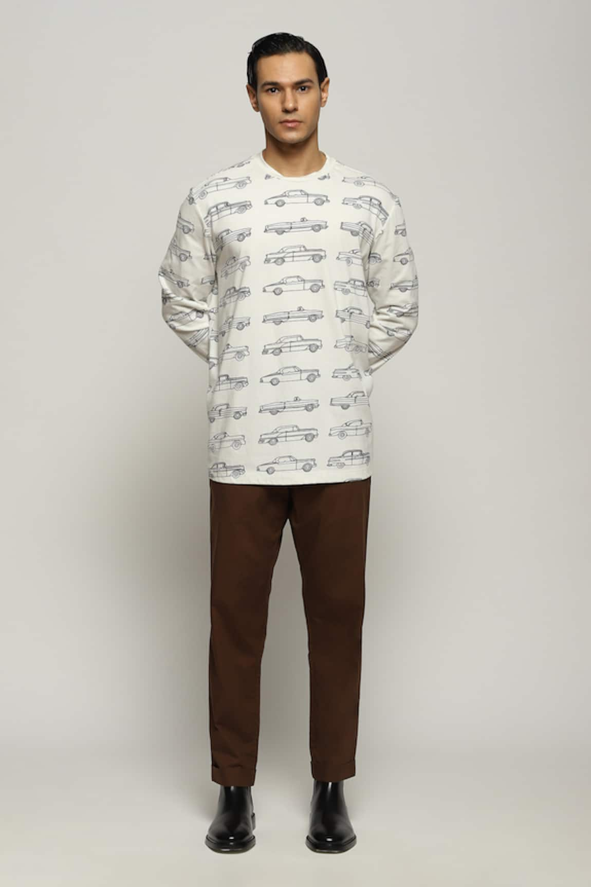 Abraham & Thakore Car Motifs Print T-Shirt