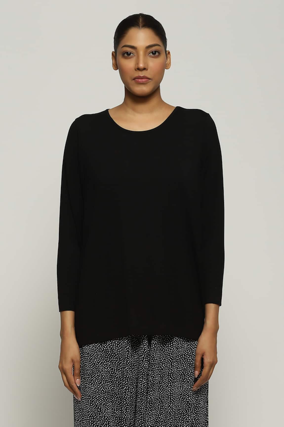 Abraham & Thakore Solid Full Sleeve Top