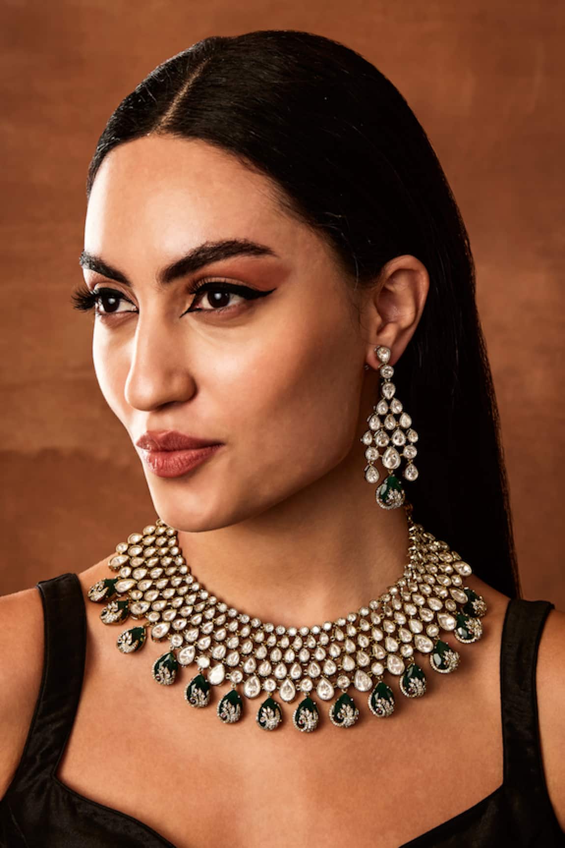 Ekathva Jaipur Ciara Victorian Polki Jewellery Set