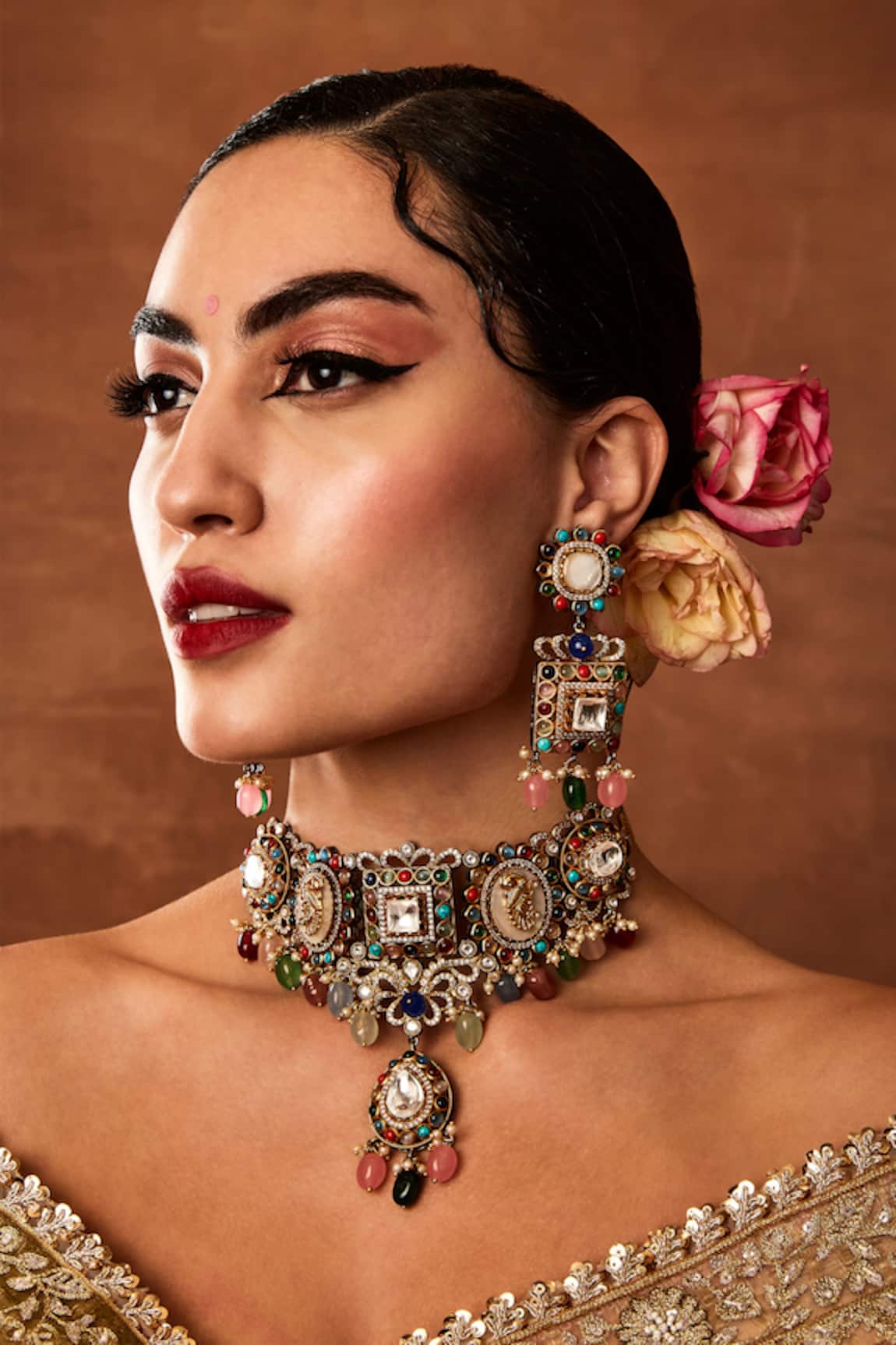 Ekathva Jaipur Anne Ksenia Bloom Jewellery Set
