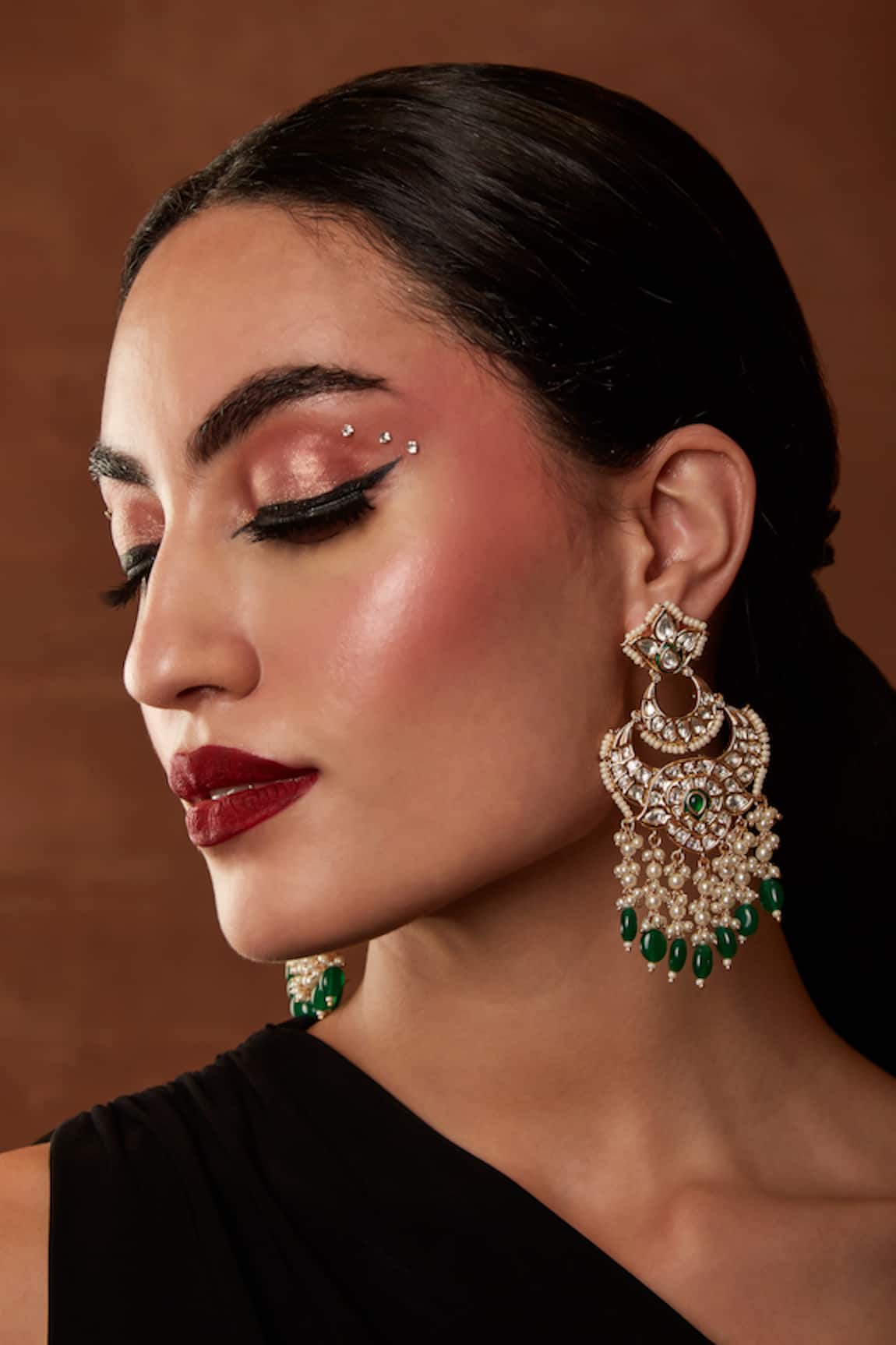 Ekathva Jaipur Zara Polki Embellished Earrings