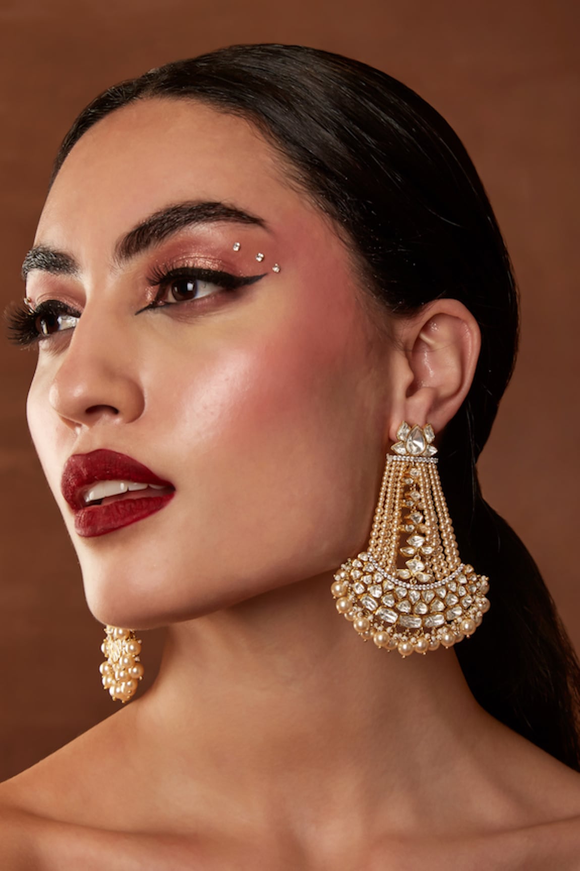 Ekathva Jaipur Eshi Polki Embellished Earrings