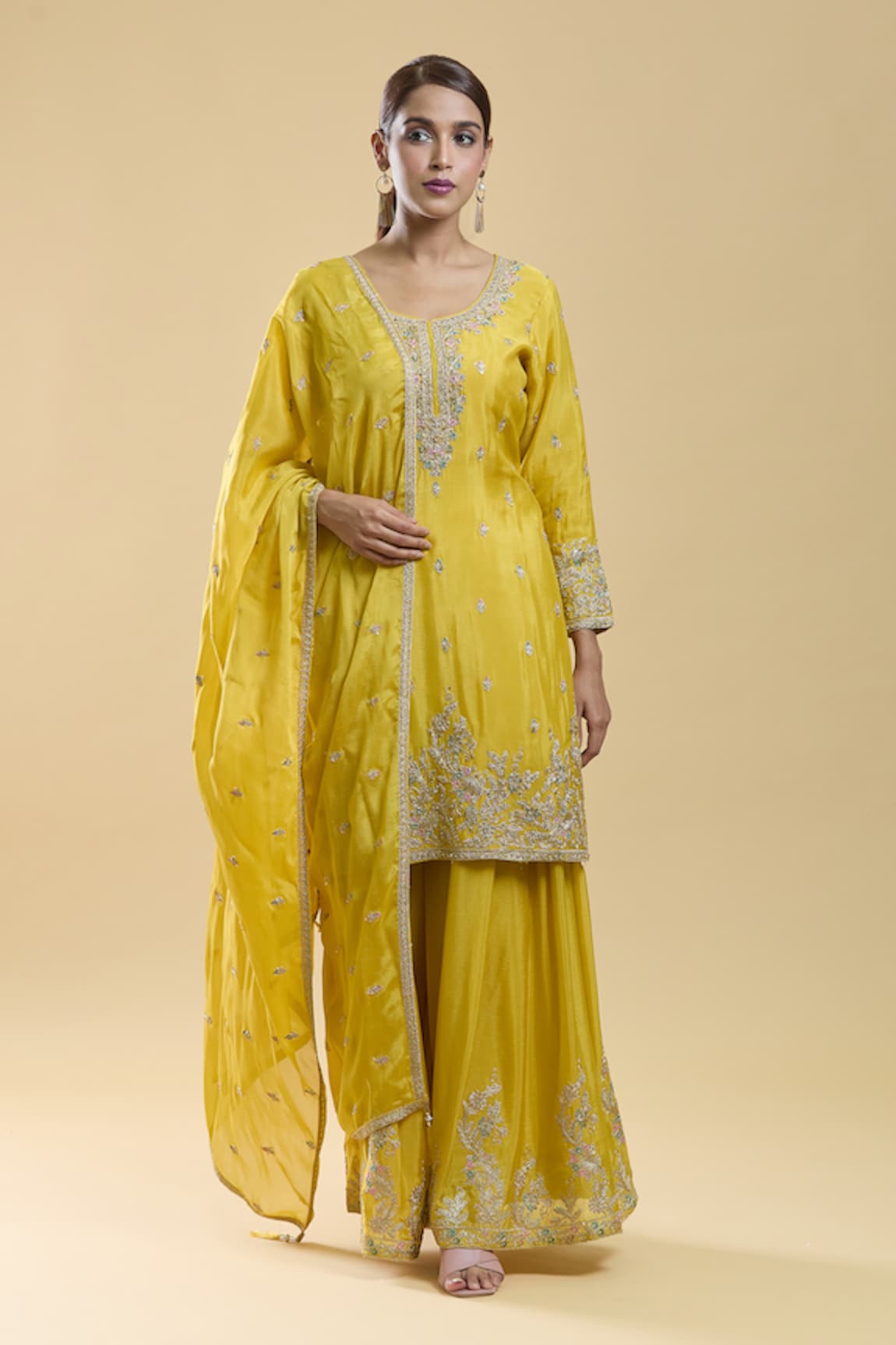 Khwaab by Sanjana Lakhani Bahar Dori Embroidered Kurta Palazzo Set