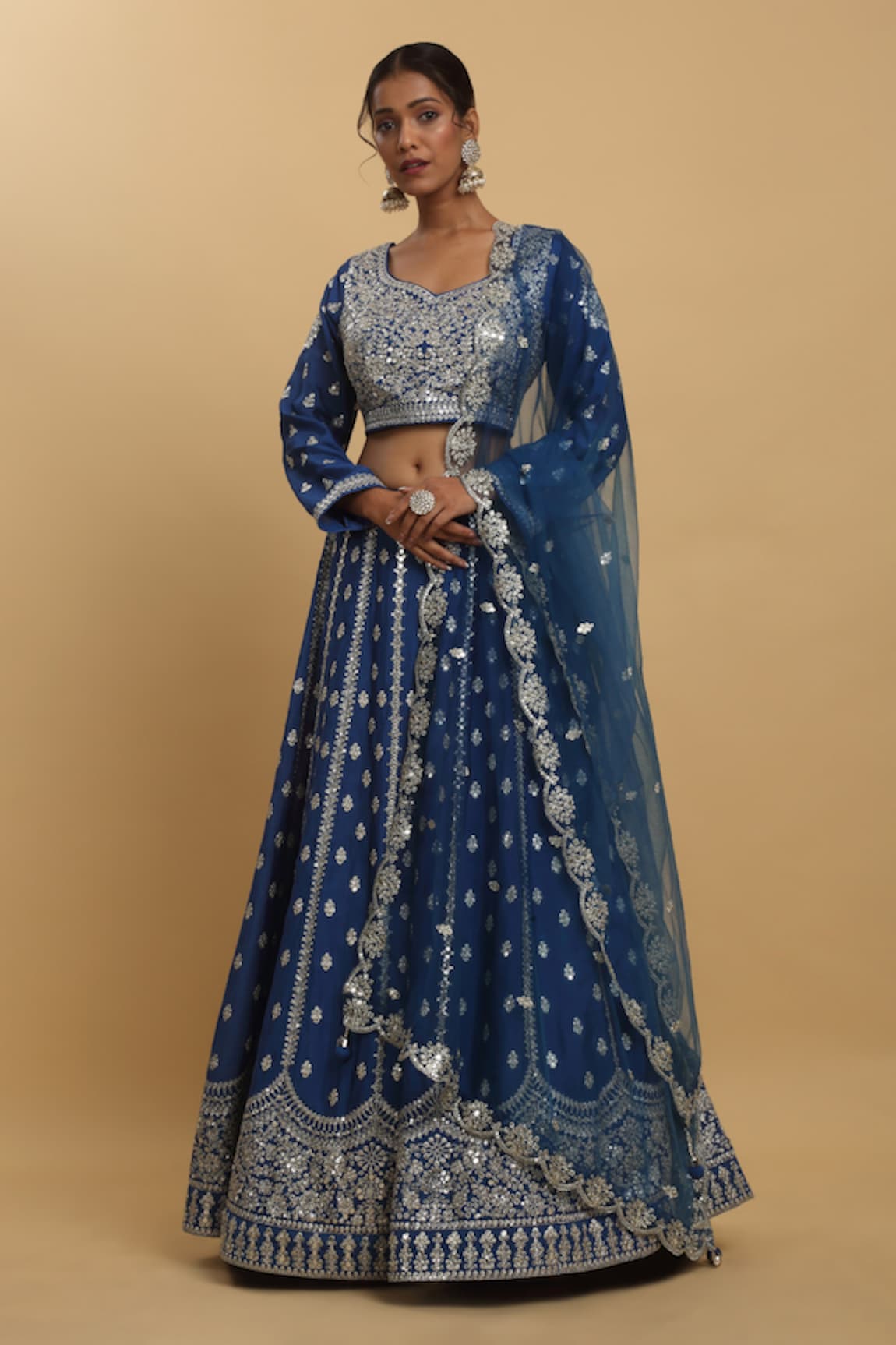 Aham-Vayam Firdaus Zari Embroidered Lehenga Set