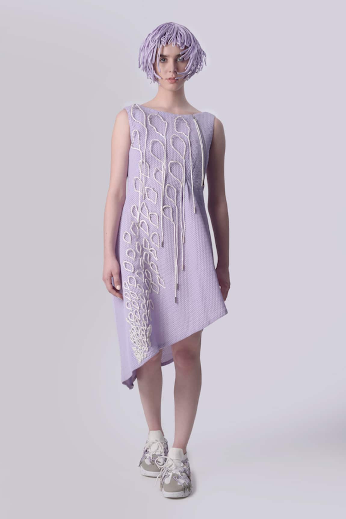Nitin Bal Chauhan Edge 3D Hand Embroidered Asymmetric Dress