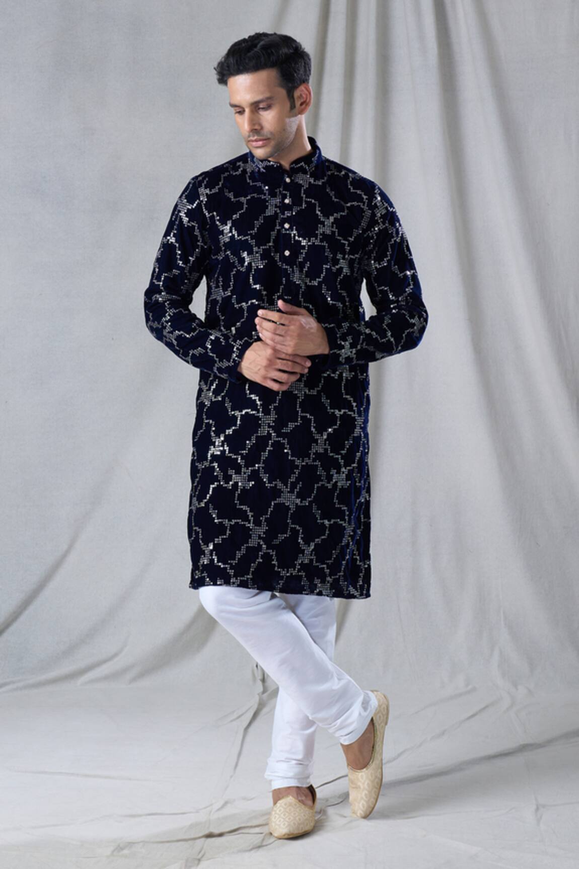 Arihant Rai Sinha Sequin Embroidered Kurta With Churidar 