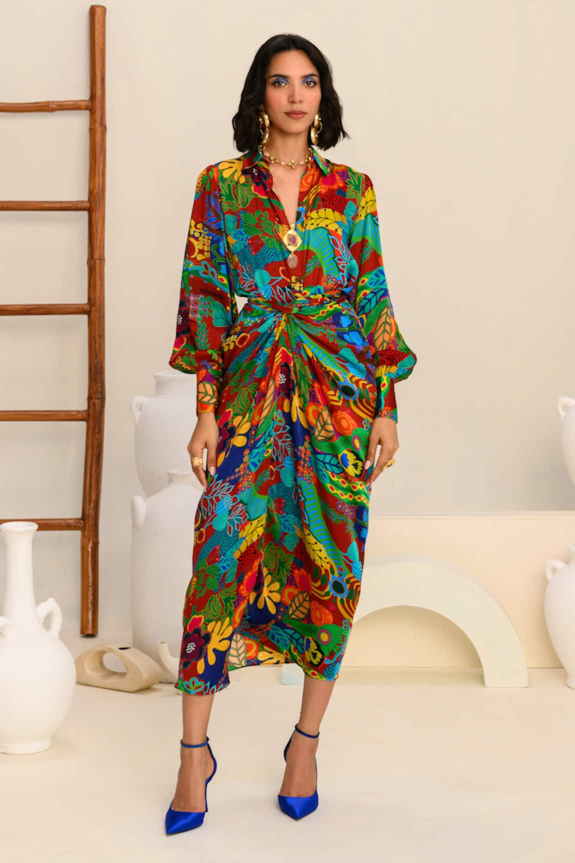 JUHI BENGANI Botanical Print Shirt